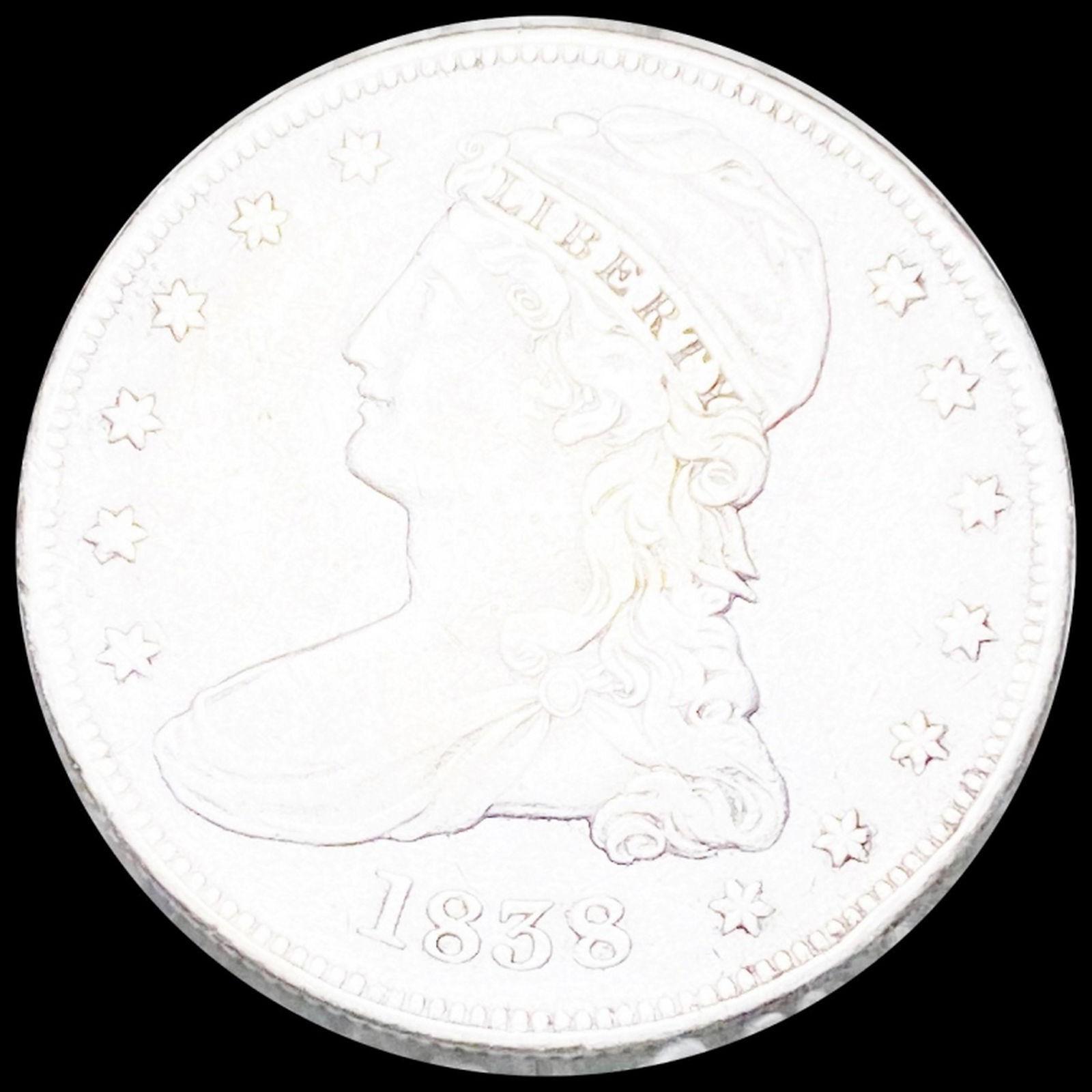 1838 Capped Bust Half Dollar XF (1 of 2)