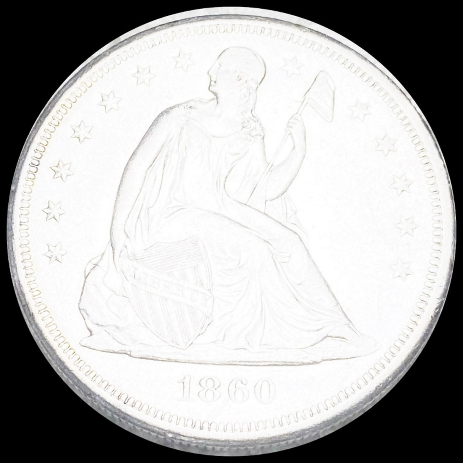 1860-O Seated Silver Dollar UNCIRCULATED (1 of 2)
