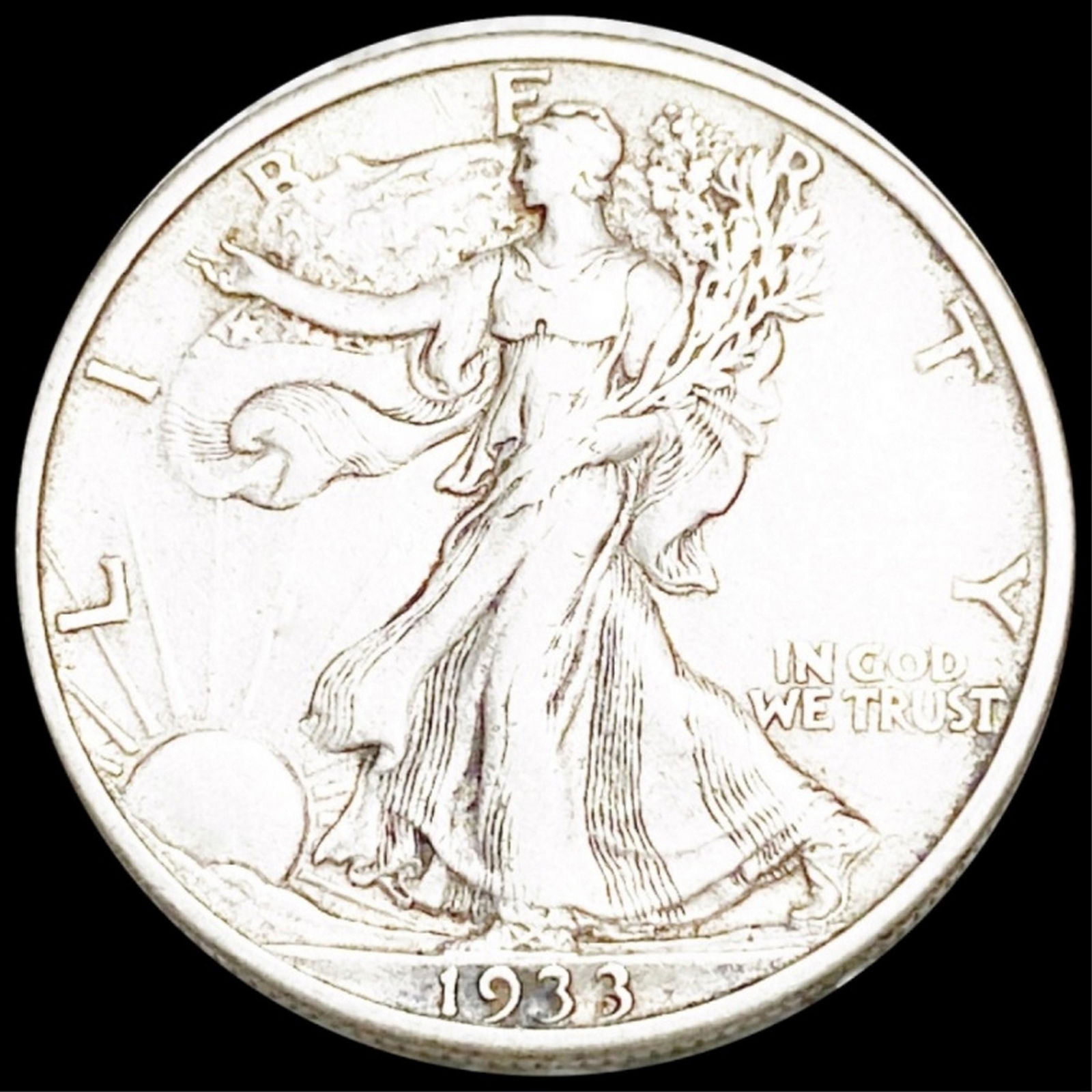 1933-S Walking Half Dollar LIGHTLY CIRCULATED (1 of 2)