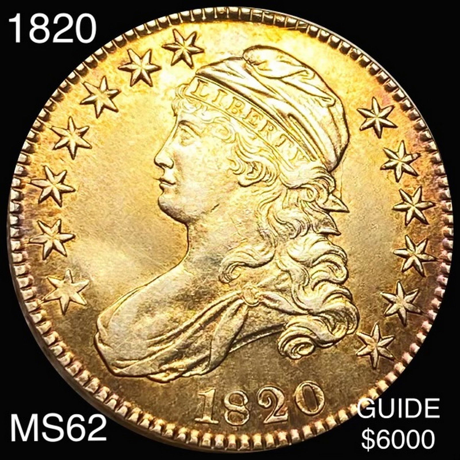 1820 Capped Bust Half Dollar UNCIRCULATED (1 of 2)