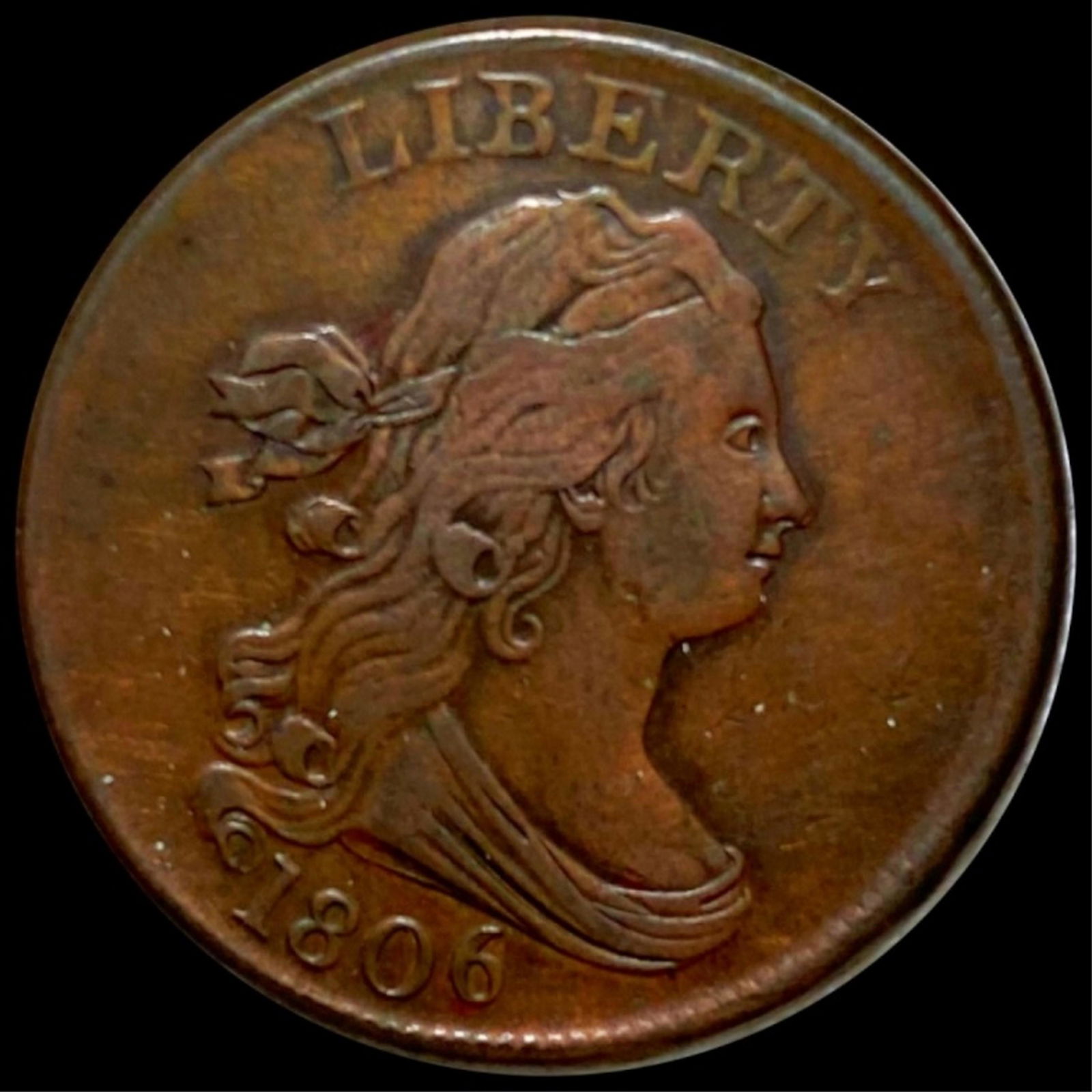 1806 Draped Bust Half Cent NEARLY UNCIRCULATED (1 of 2)