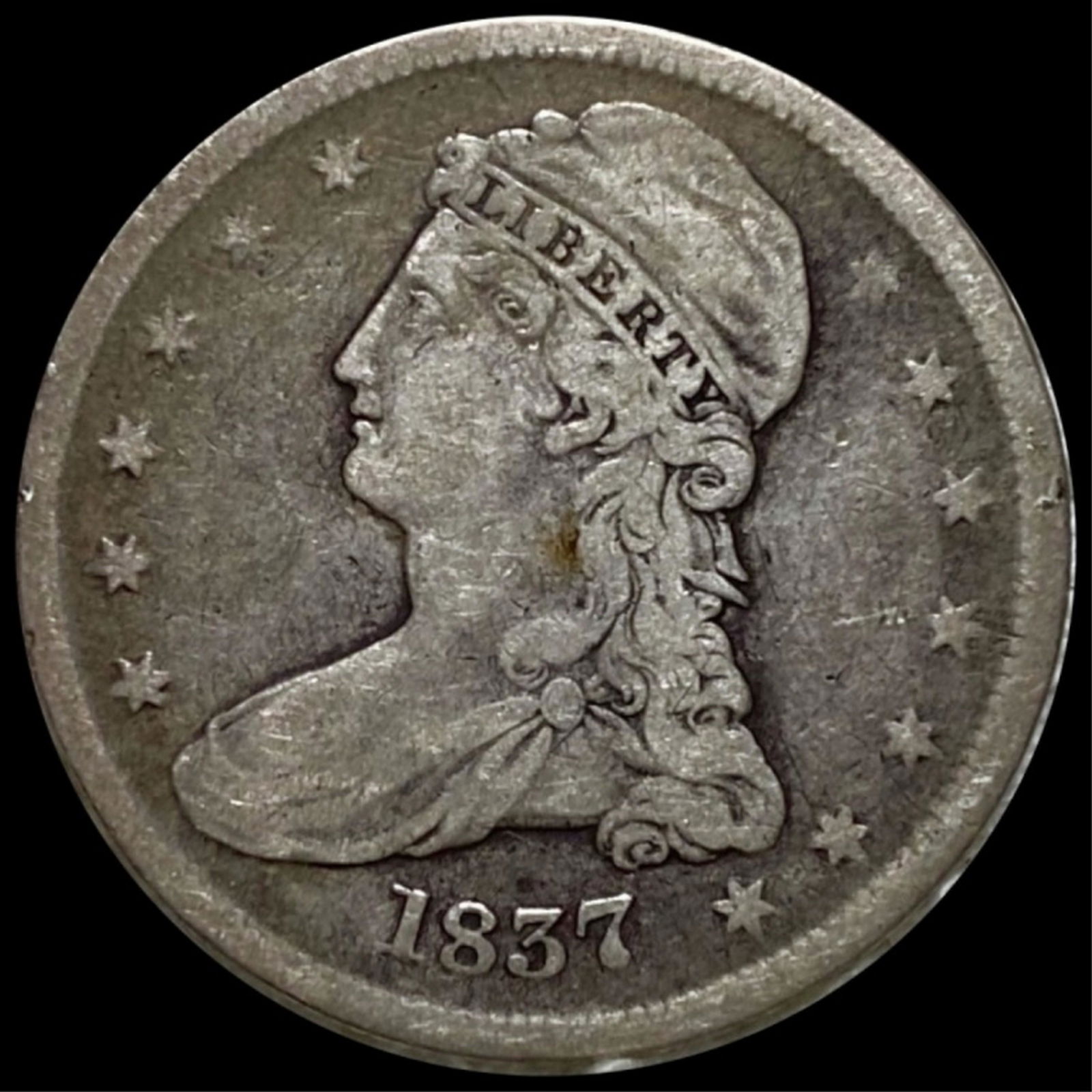 1837 Capped Bust Half Dollar NICELY CIRCULATED (1 of 2)