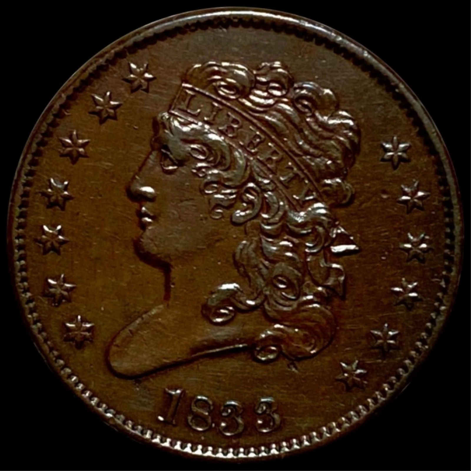 1833 Classic Head Half Cent UNCIRCULATED (1 of 2)