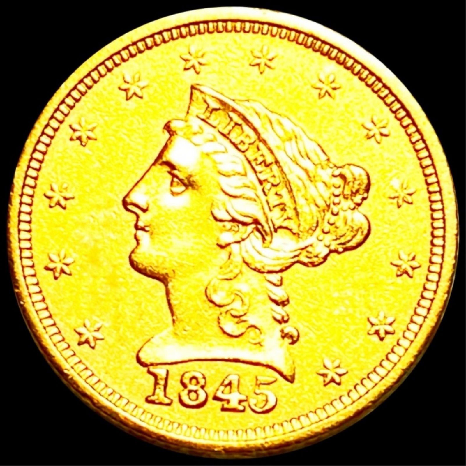 1845 $2.50 Gold Quarter Eagle UNCIRCULATED (1 of 2)