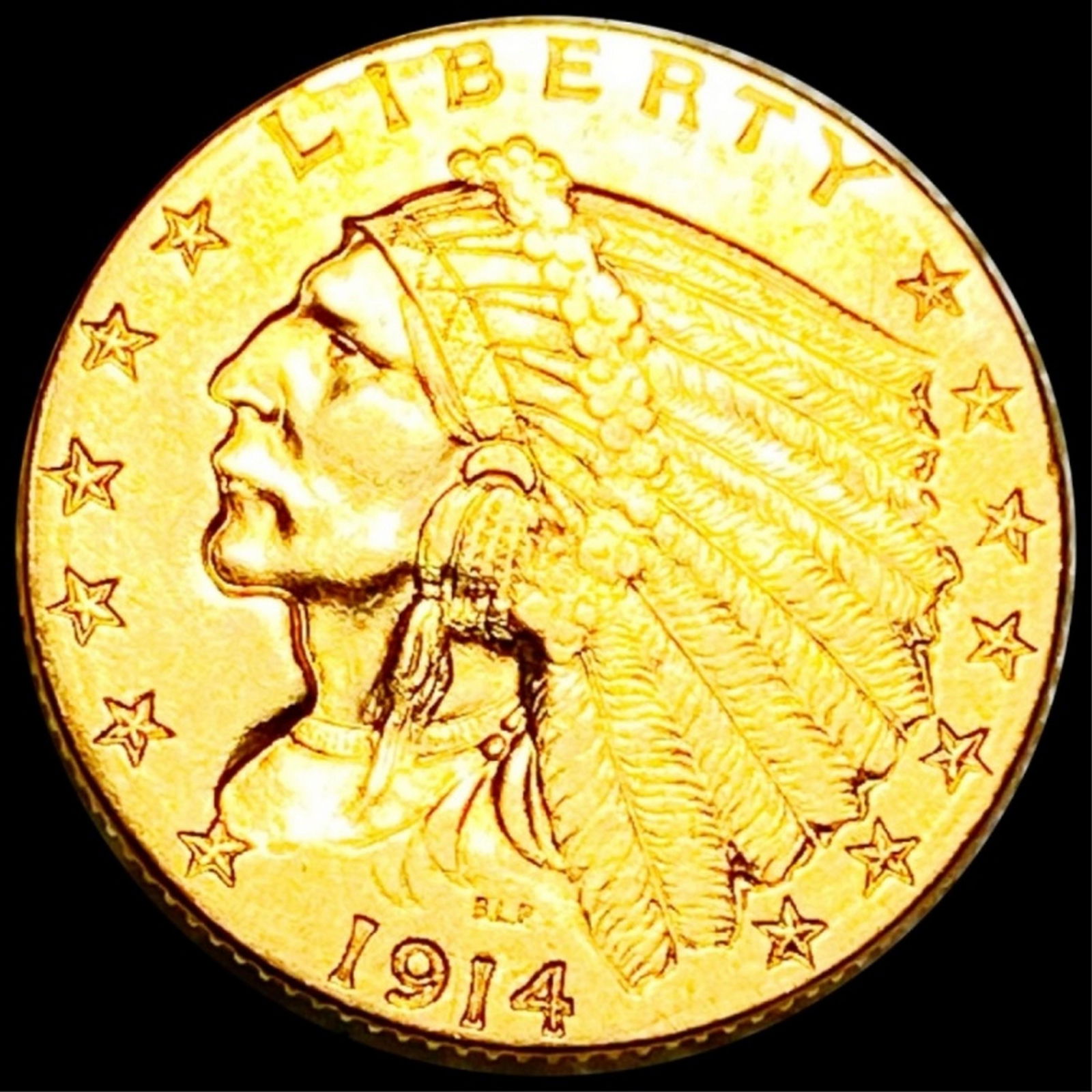 1914-D $2.50 Gold Quarter Eagle NEARLY UNC (1 of 2)