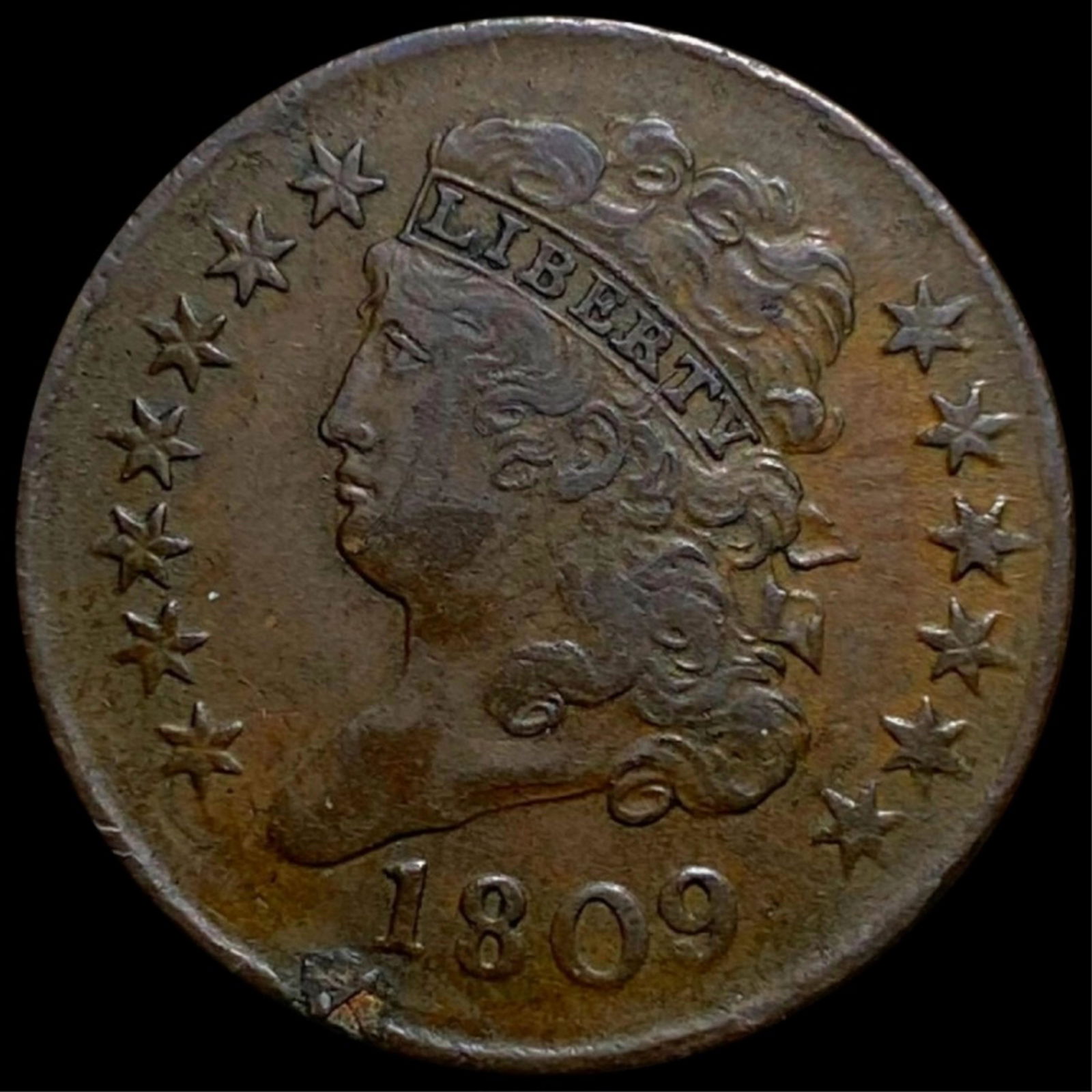 1809 Classic Head Half Cent NEARLY UNC RR (1 of 2)