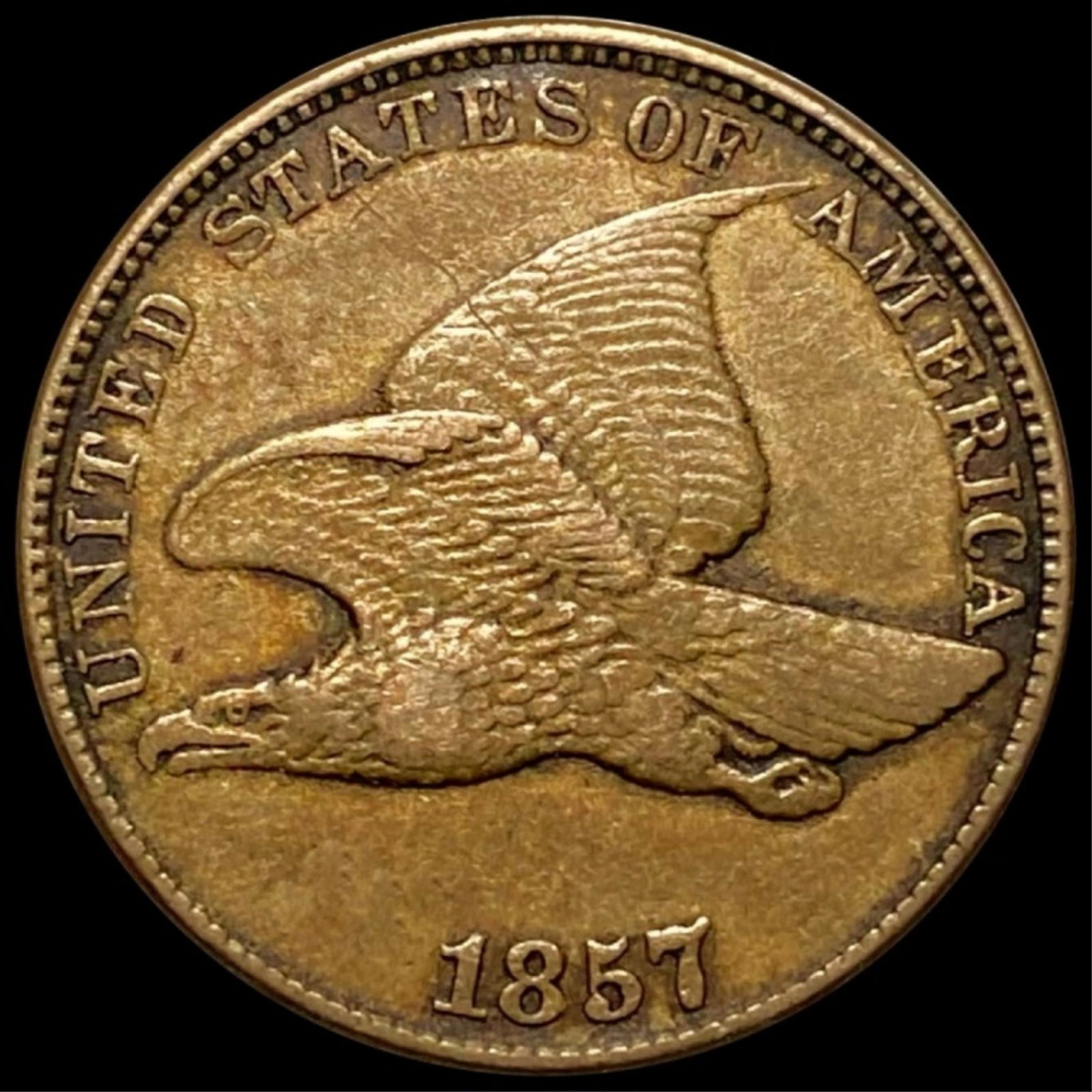 1857 Flying Eagle Cent CLOSELY UNCIRCULATED (1 of 2)