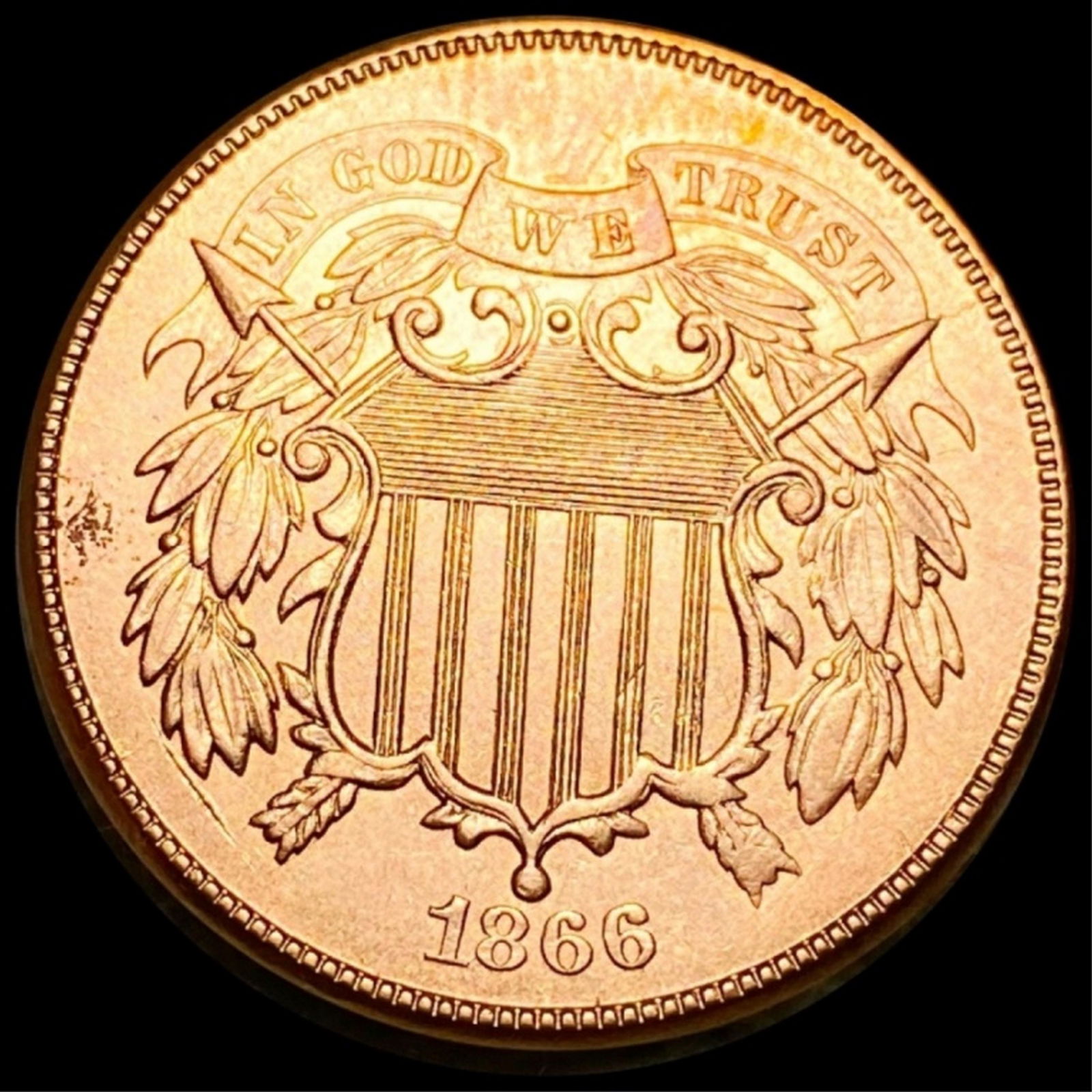 1866 Two Cent Piece UNCIRCULATED (1 of 2)