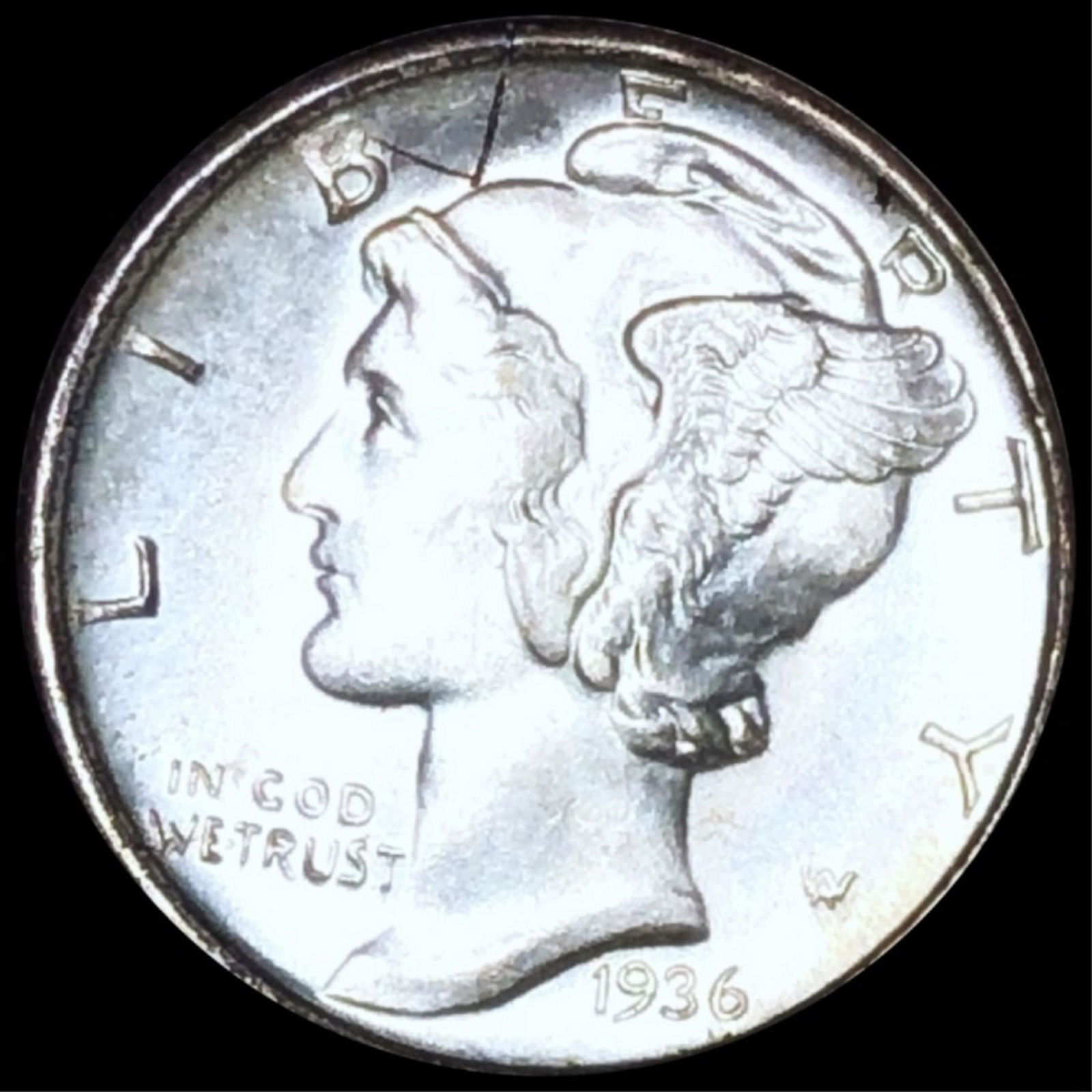 1936-D Mercury Silver Dime UNCIRCULATED (1 of 2)