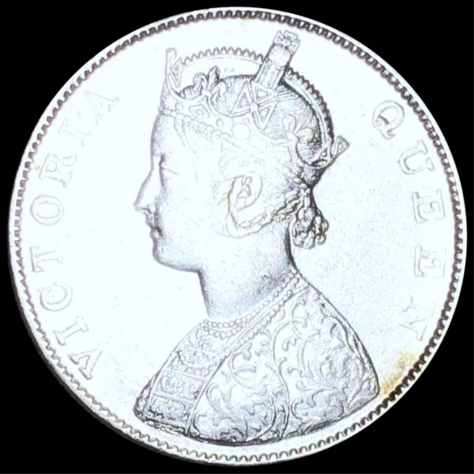 1862 Indian Silver Rupee UNCIRCULATED (1 of 2)