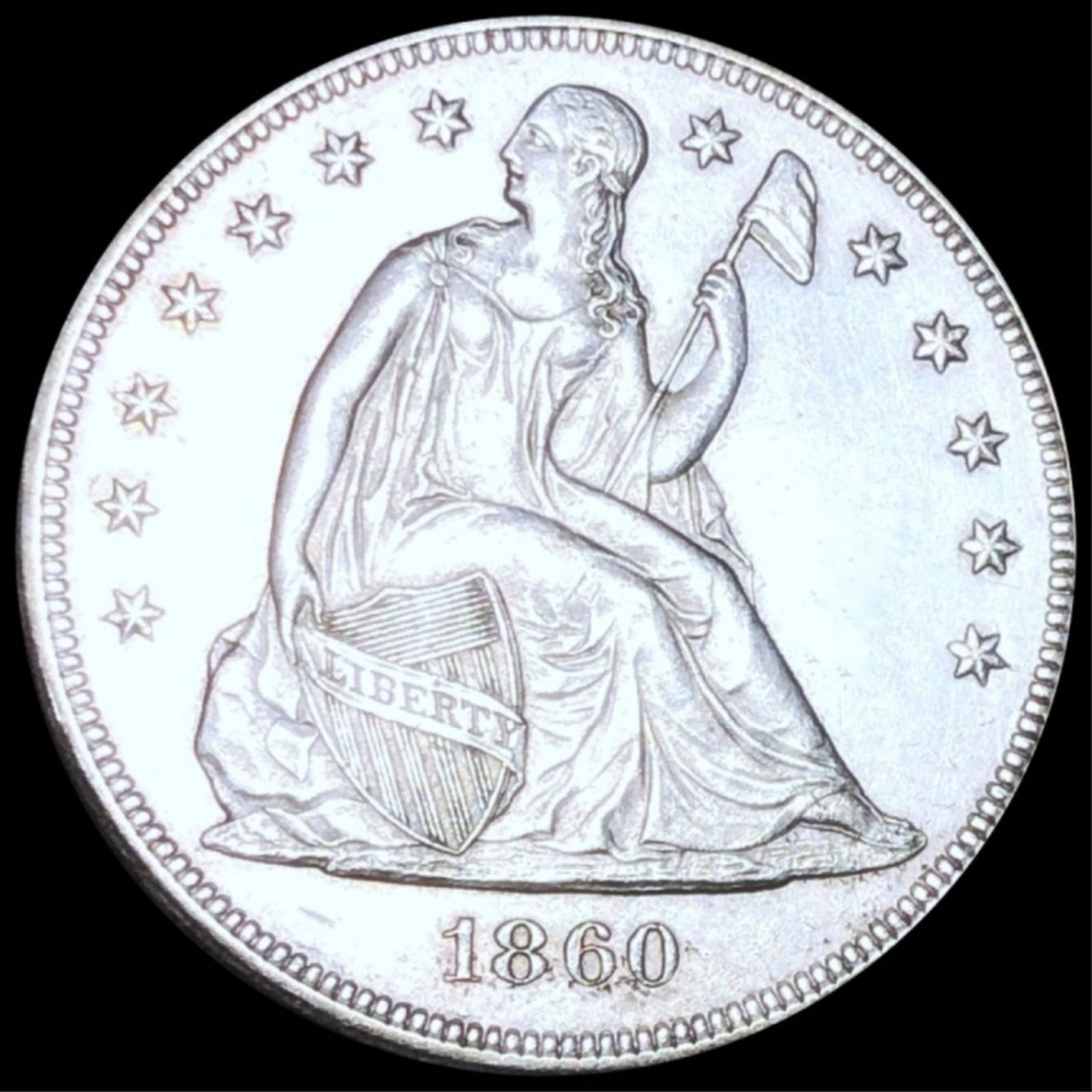 1860-O Seated Liberty Dollar UNCIRCULATED (1 of 2)