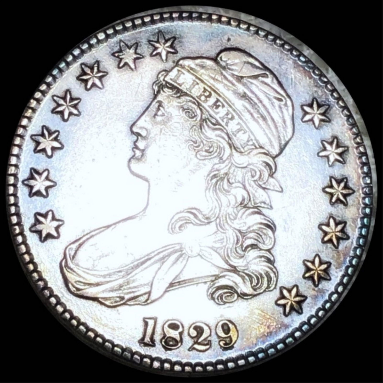 1829 Capped Bust Half Dollar CLOSELY UNC (1 of 2)