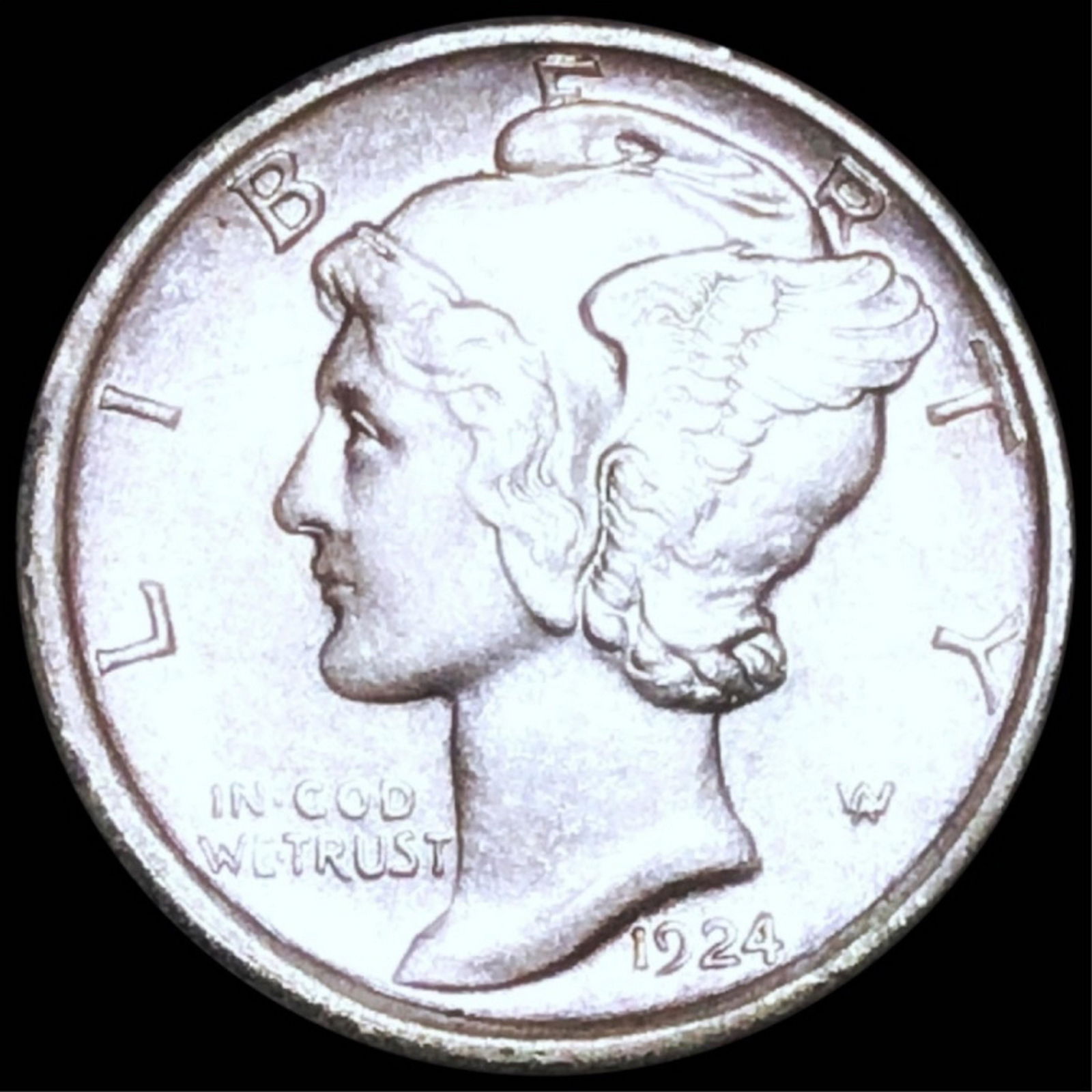 1924-D Mercury Silver Dime UNCIRCULATED (1 of 2)