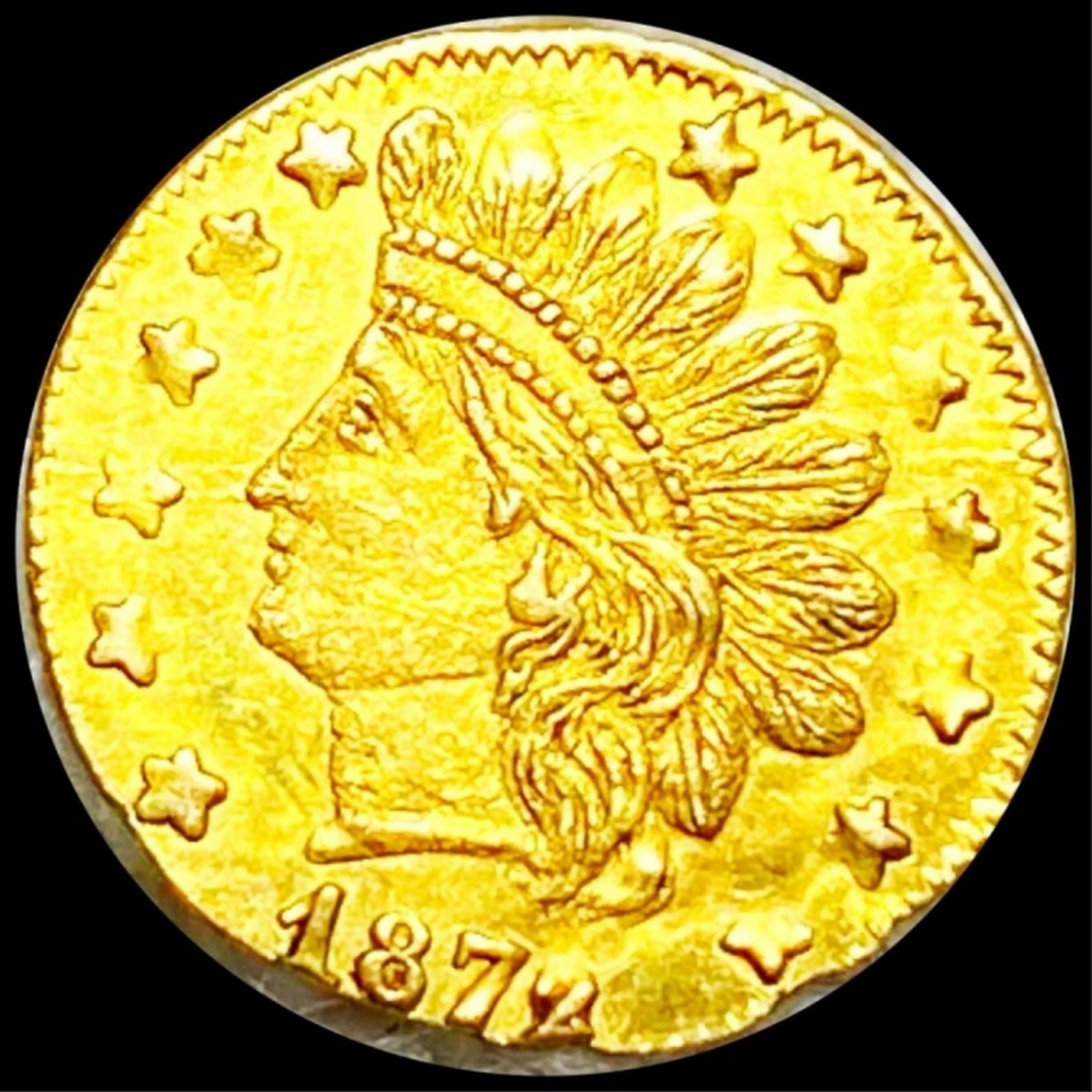 1872 Cal. Round Gold 1/4th Dollar UNCIRCULATED (1 of 2)