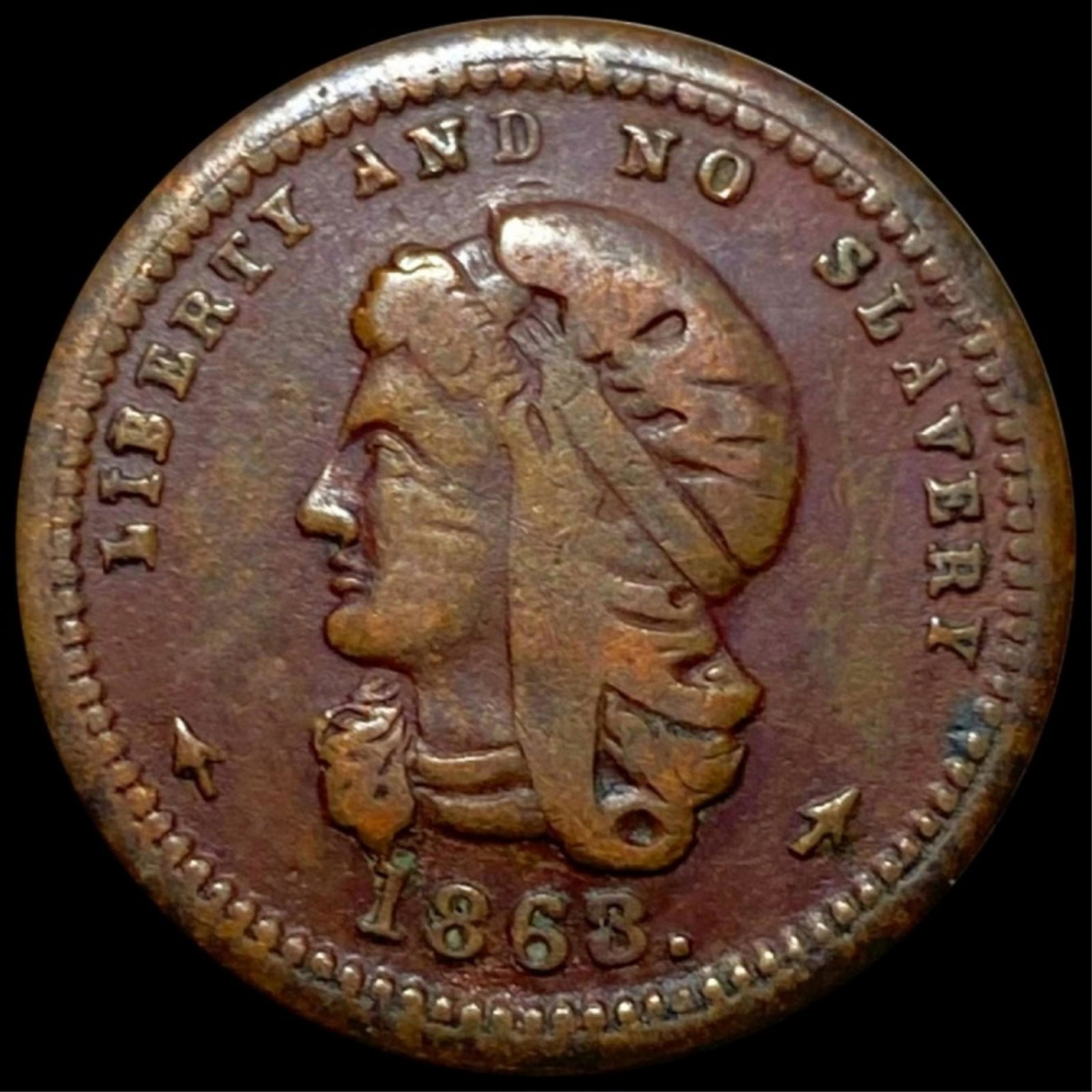 1863 Civil War Token LIGHTLY CIRCULATED (1 of 2)