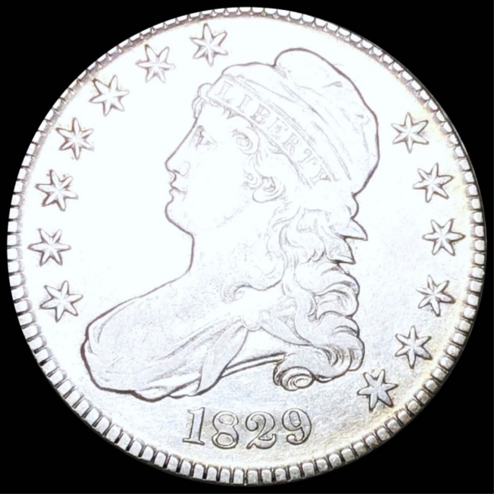 1829 Capped Bust Half Dollar ABOUT UNCIRCULATED (1 of 2)