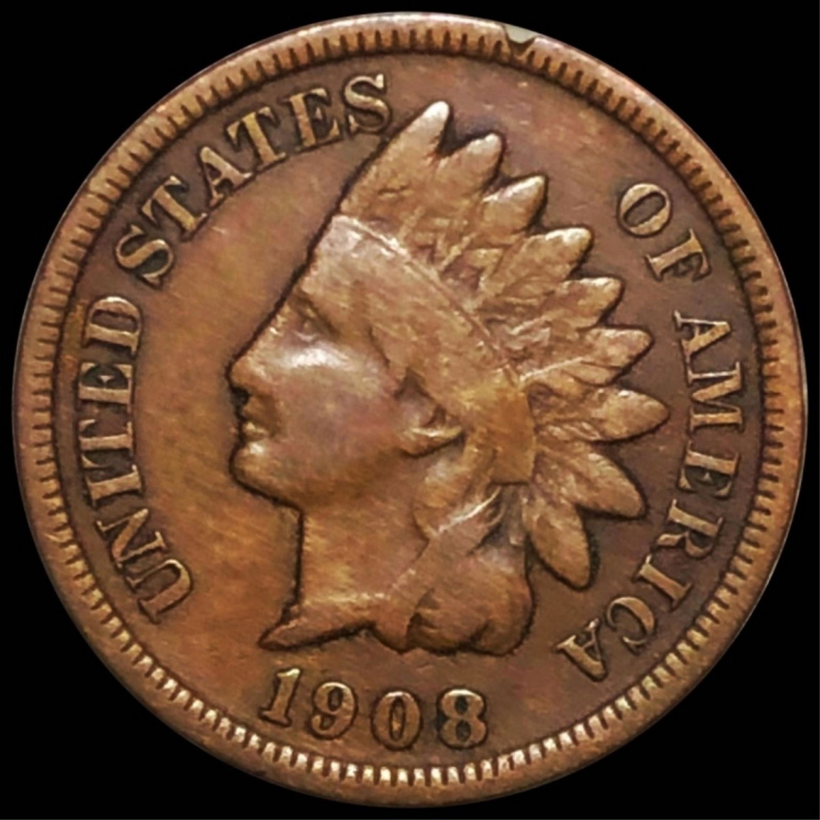 1908-S Indian Head Penny NICELY CIRCULATED (1 of 2)