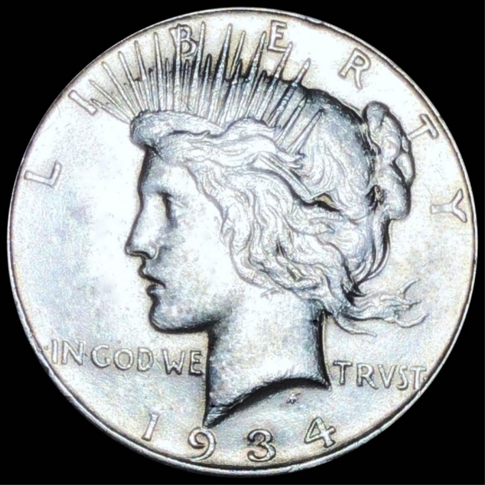 1934-S Silver Peace Dollar NEARLY UNCIRCULATED (1 of 2)