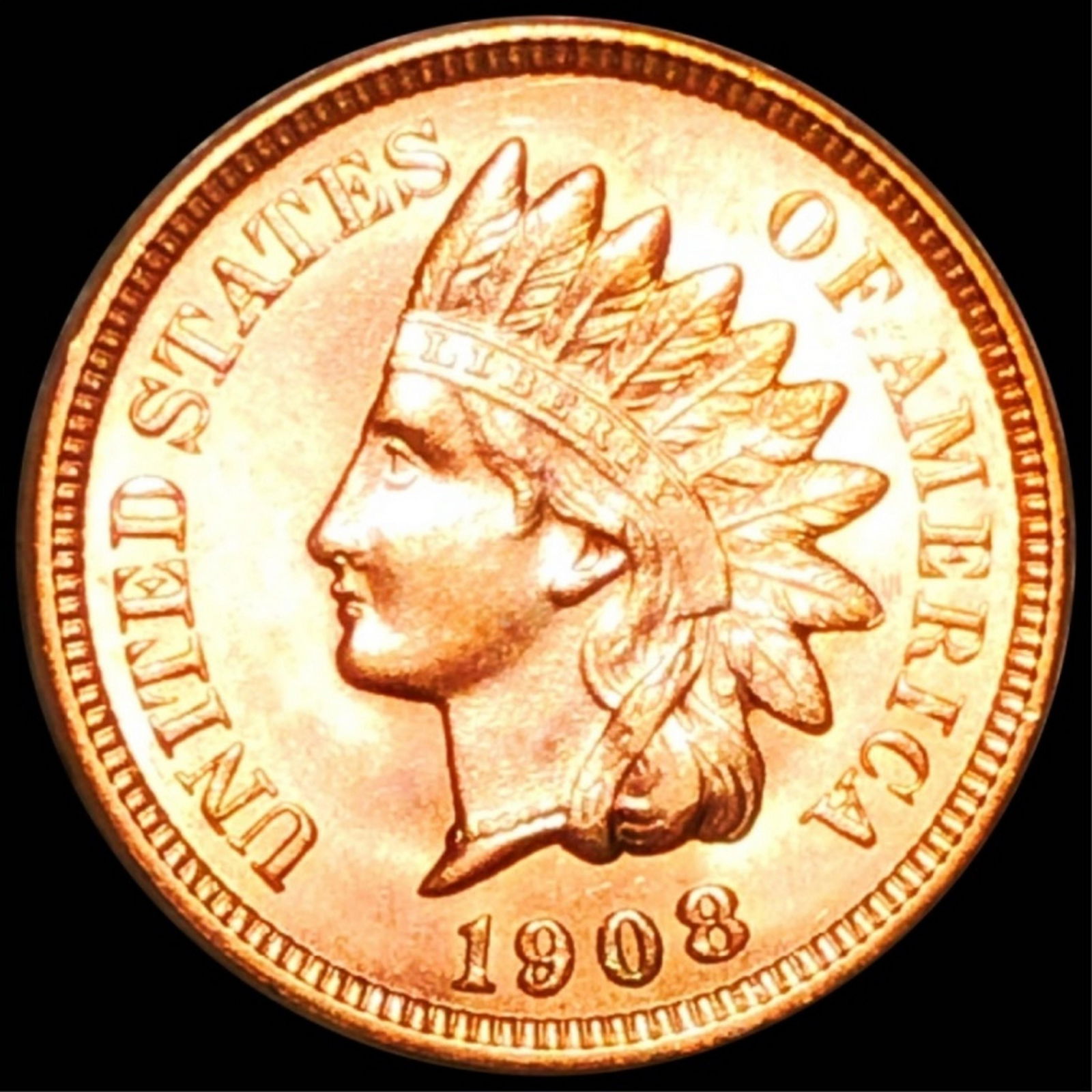 1908 Indian Head Penny UNCIRCULATED (1 of 2)