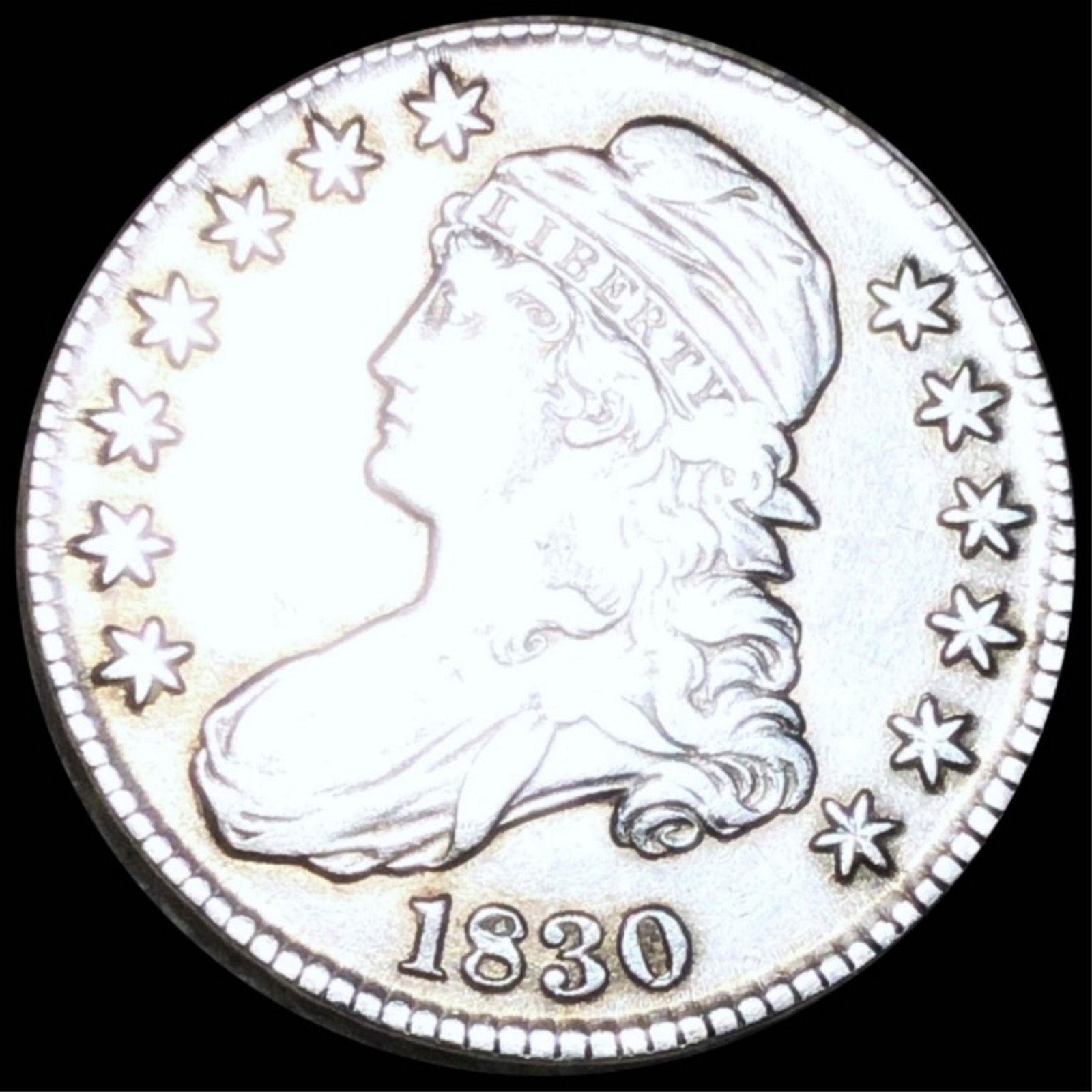 1830 Capped Bust Half Dollar LIGHT CIRC (1 of 2)