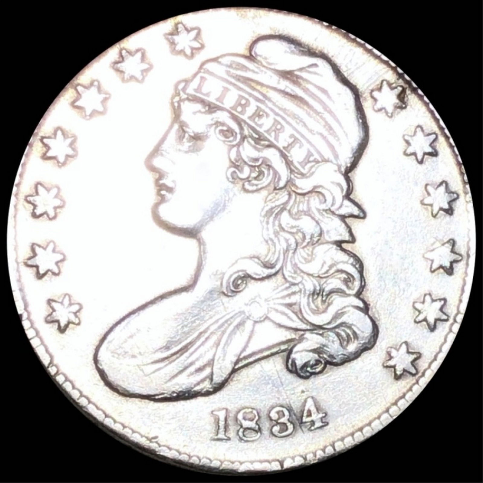 1834 Capped Bust Half Dollar AU+ (1 of 2)