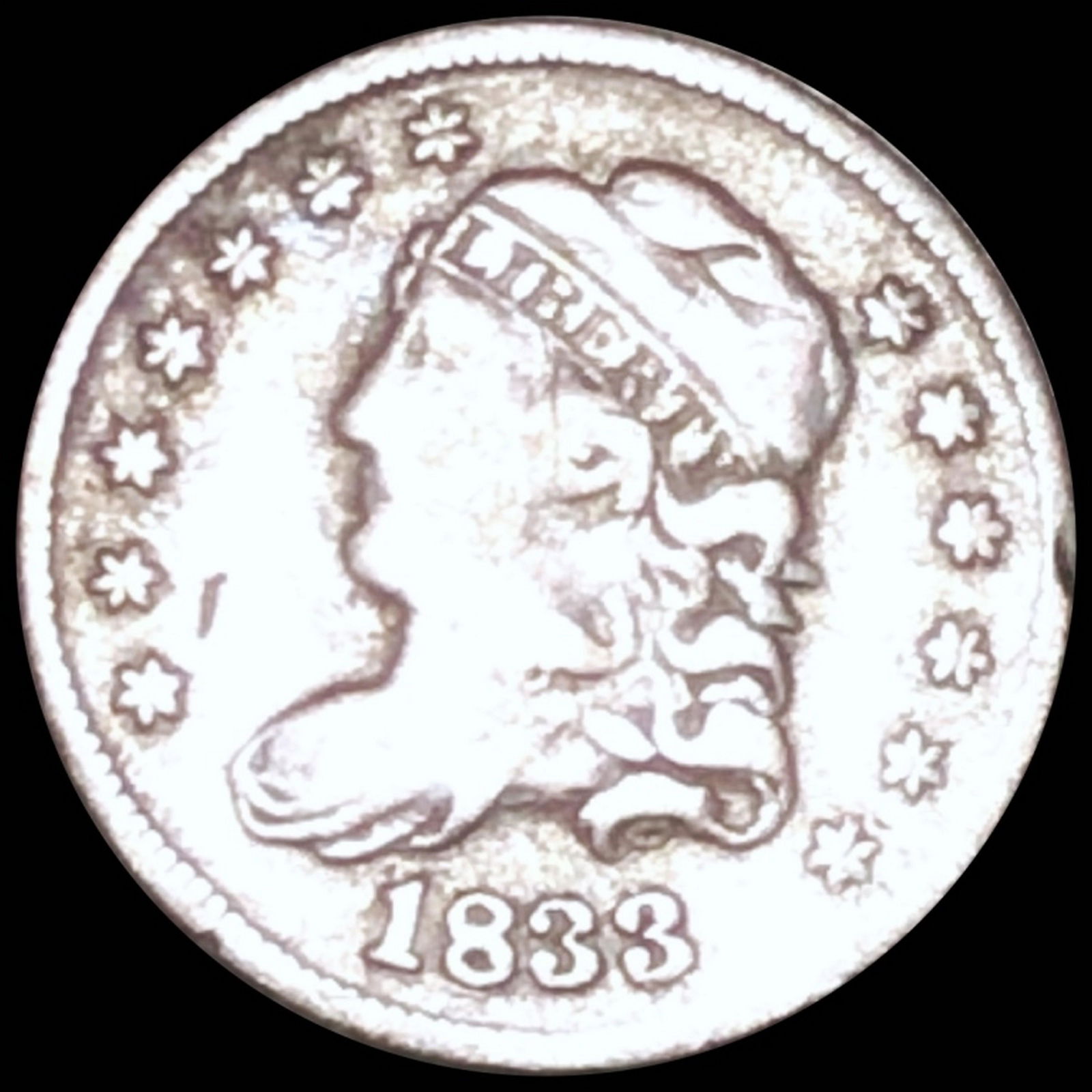 1833 Capped Bust Half Dime NICELY CIRCULATED (1 of 2)
