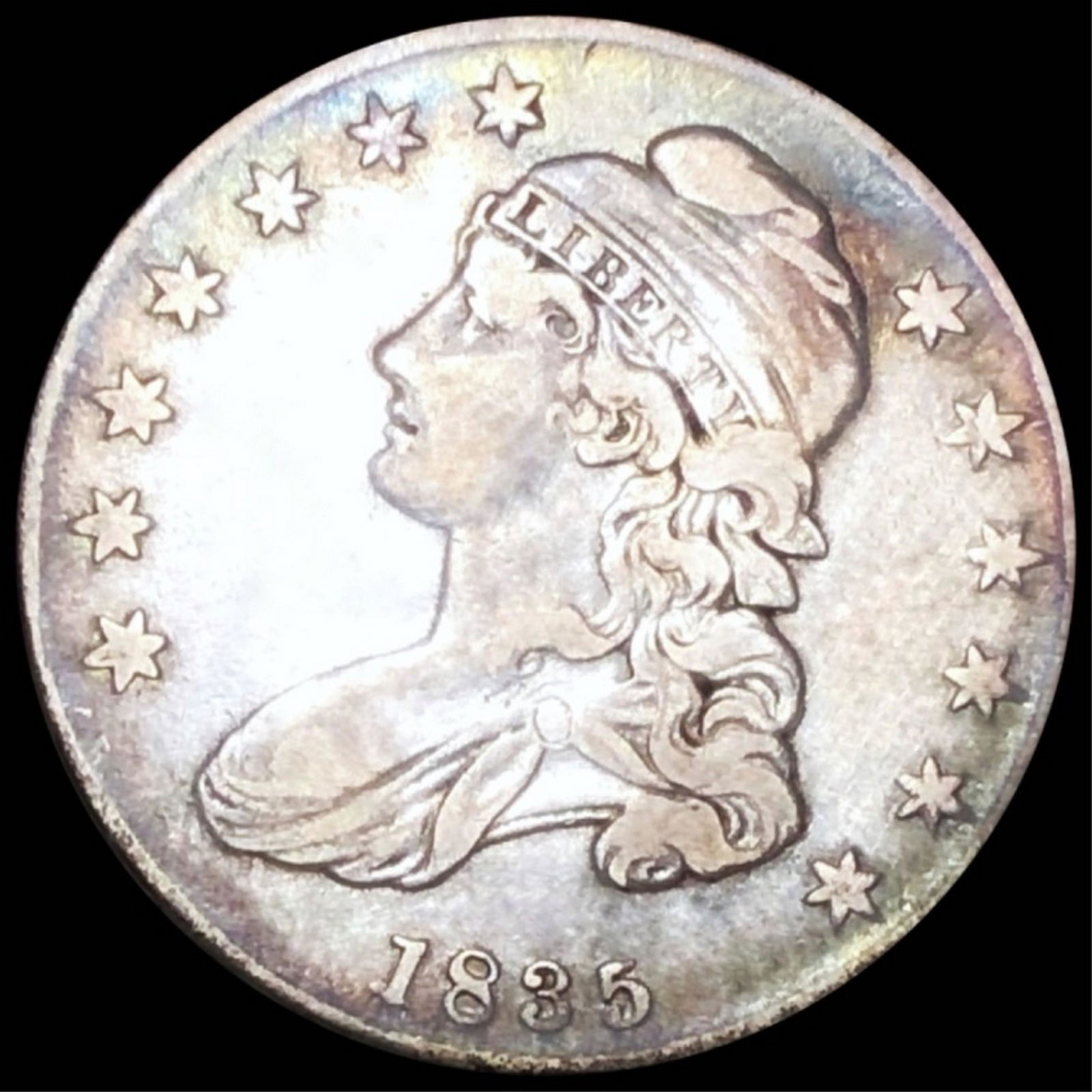 1835 Capped Bust Half Dollar NICELY CIRCULATED (1 of 2)