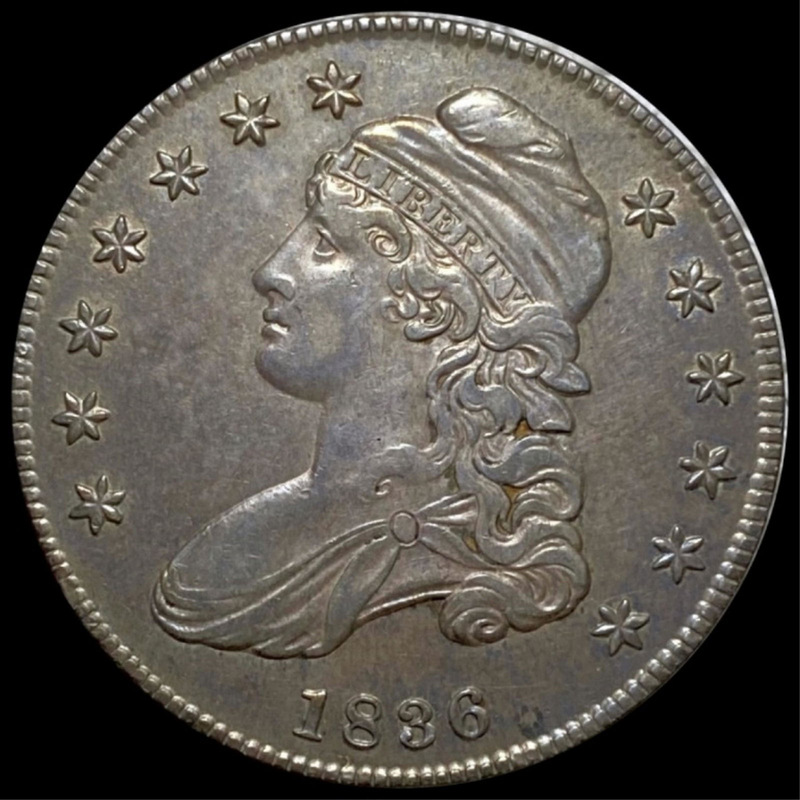 1836 Capped Bust Half Dollar LIGHTLY CIRCULATED (1 of 2)
