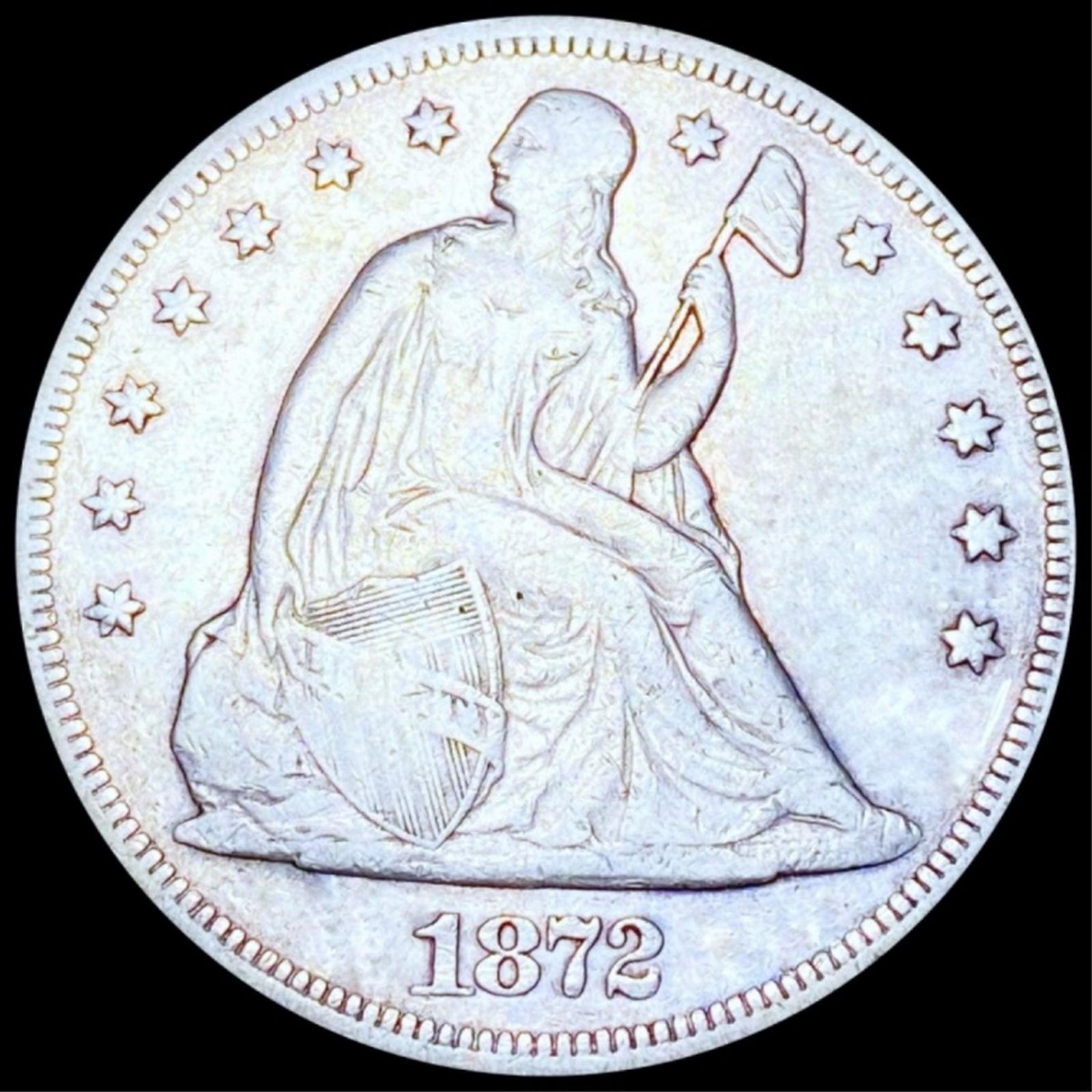 1872 Seated Silver Dollar LIGHLTY CIRCULATED (1 of 2)