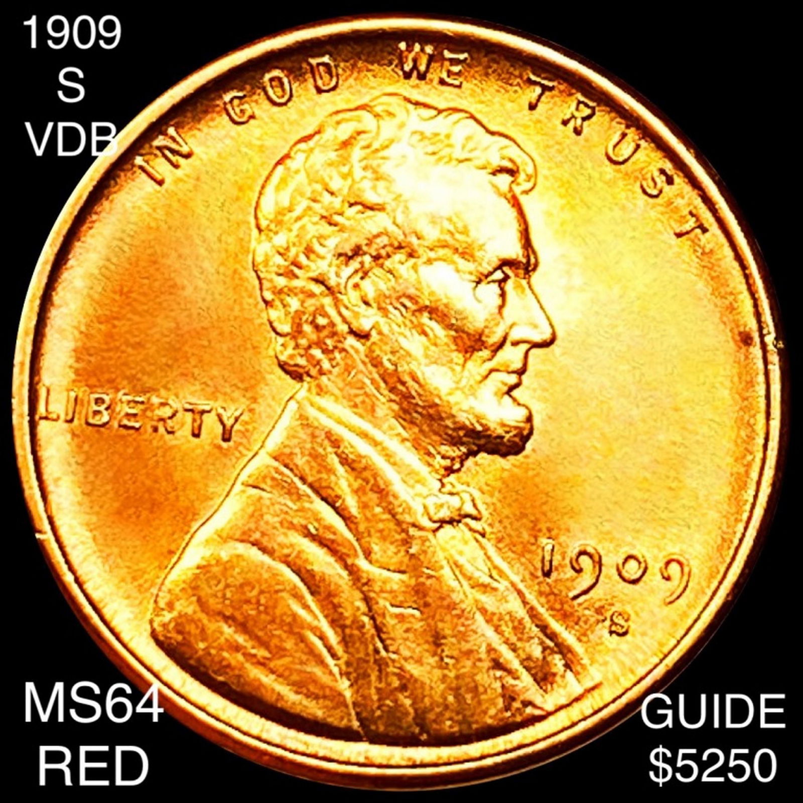 1909-S V.D.B. Lincoln Wheat Penny CHOICE BU RED (1 of 2)