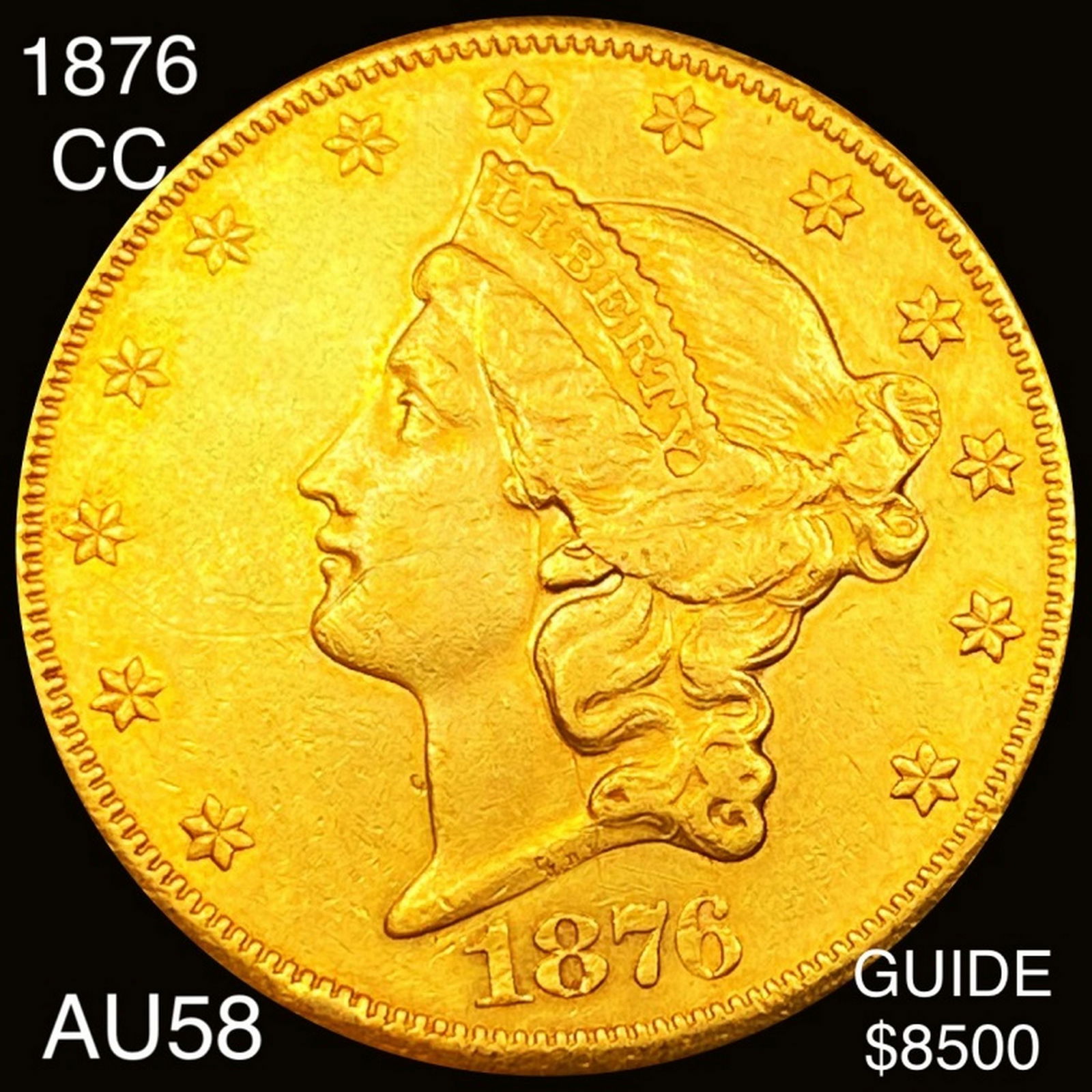 1876-CC $20 Gold Double Eagle CHOICE AU (1 of 2)