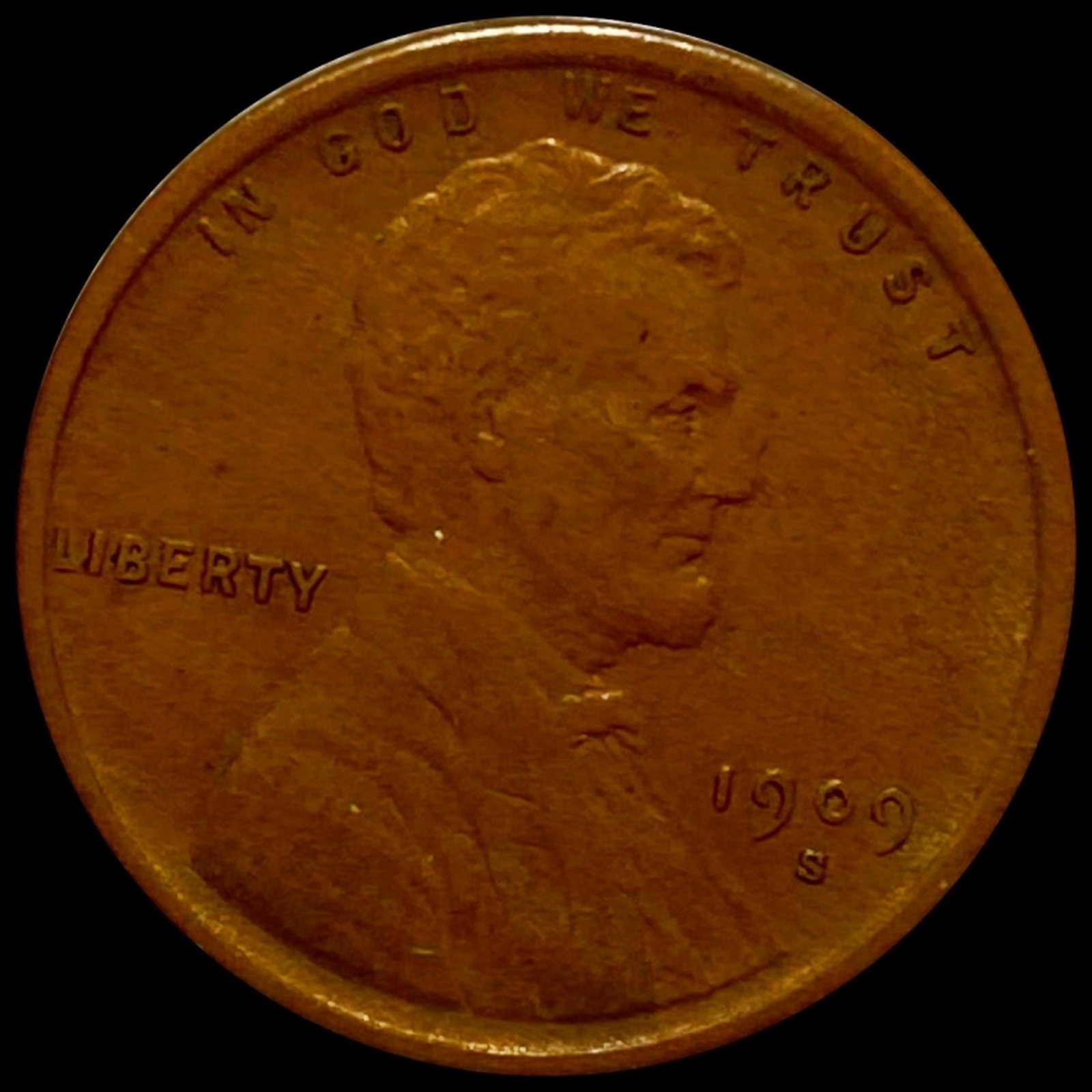 1909-S Lincoln Wheat Penny CLOSELY UNCIRCULATED: 1909-S Lincoln Wheat Penny CLOSELY UNCIRCULATED