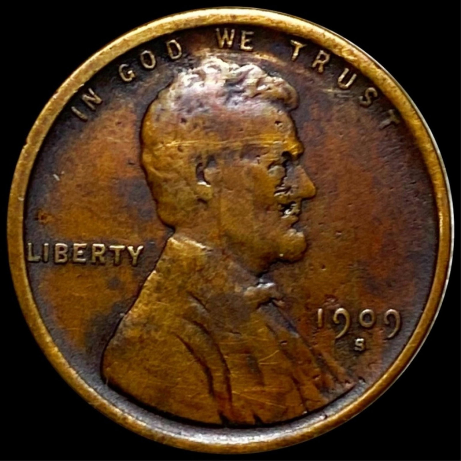 1909-S Lincoln Wheat Penny LIGHTLY CIRCULATED: 1909-S Lincoln Wheat Penny LIGHTLY CIRCULATED