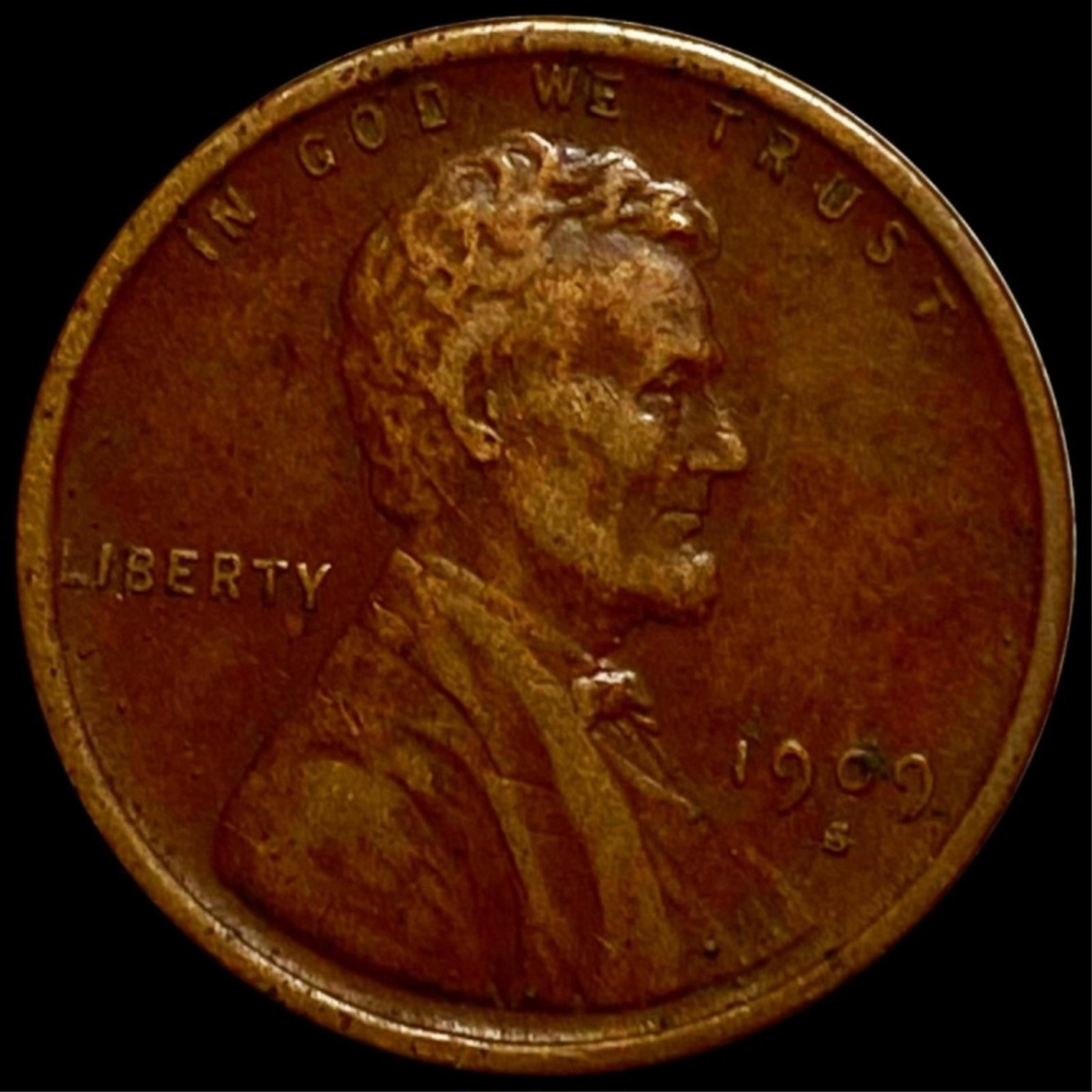 1909-S Lincoln Wheat Penny CLOSELY UNCIRCULATED: 1909-S Lincoln Wheat Penny CLOSELY UNCIRCULATED
