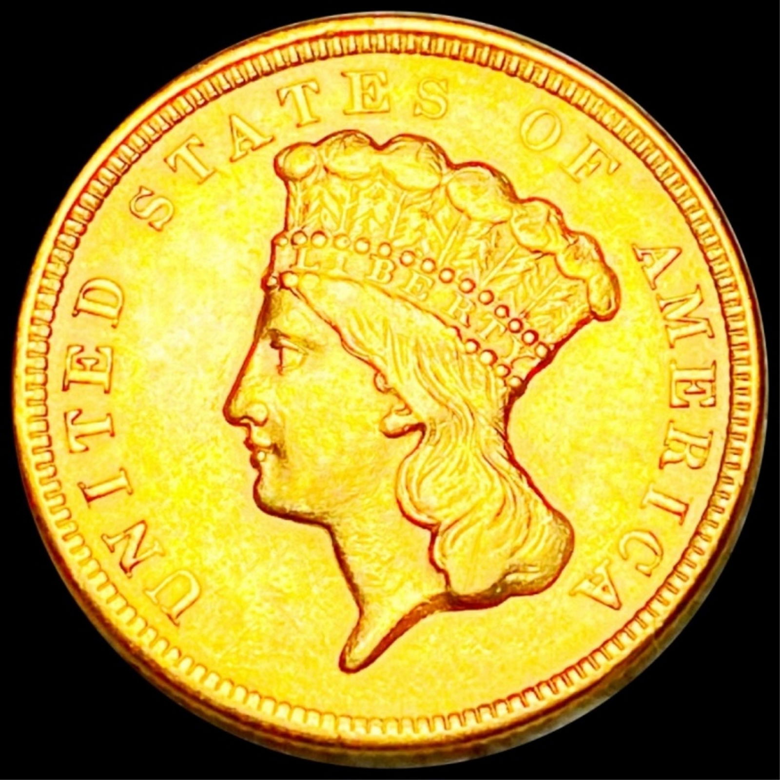 1854 $3 Gold Piece UNCIRCULATED (1 of 2)