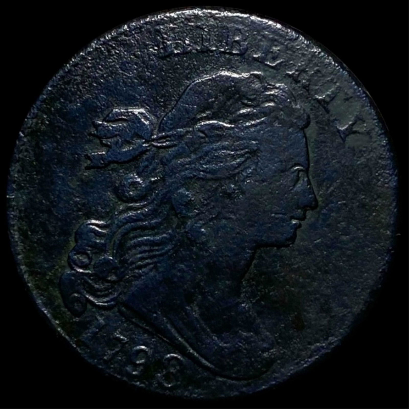 1798 Draped Bust Large Cent NEARLY UNC (1 of 2)