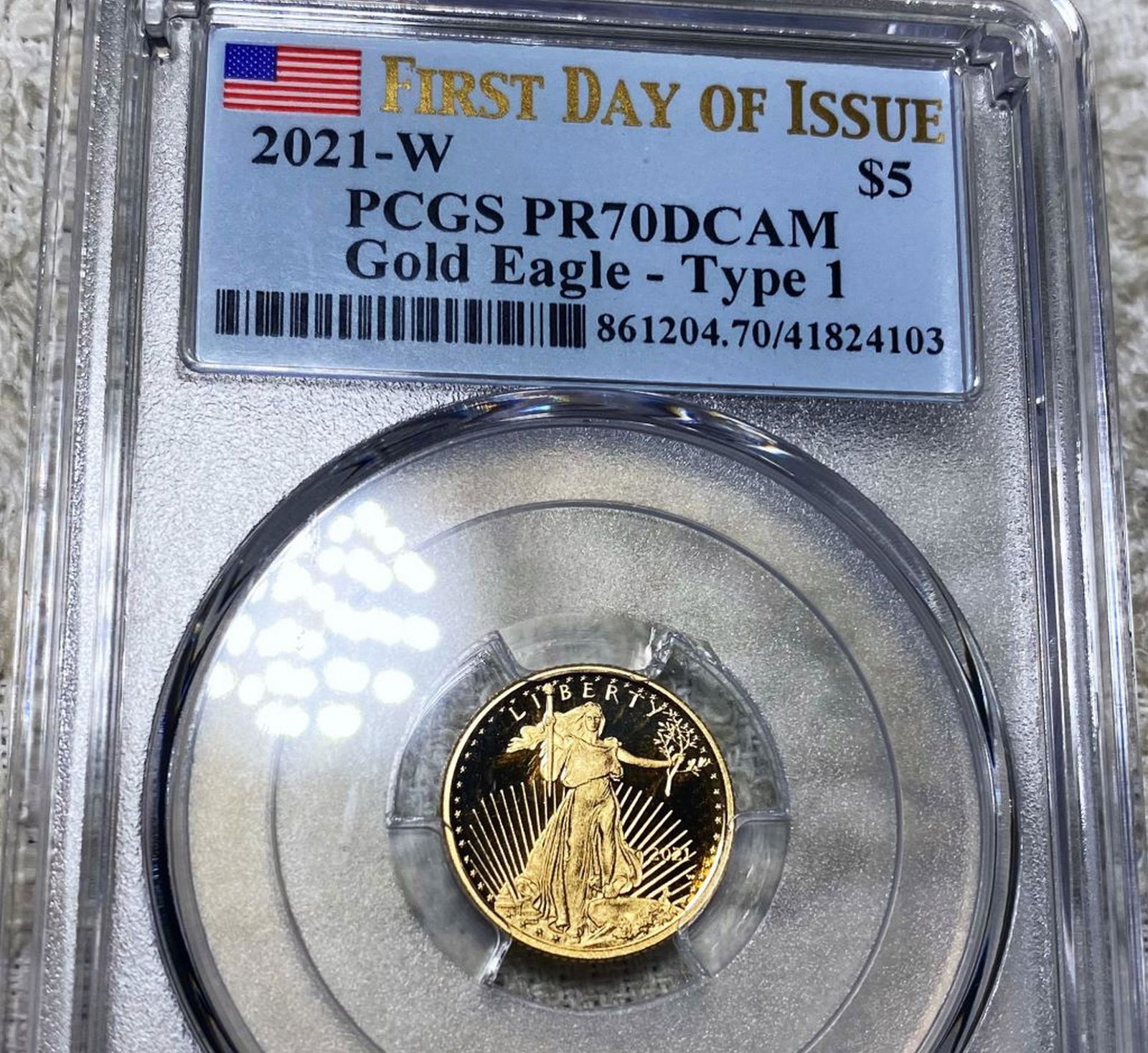 2021-W TY1 $5 Gold Half Eagle PCGS - PR 70 DCAM (1 of 2)
