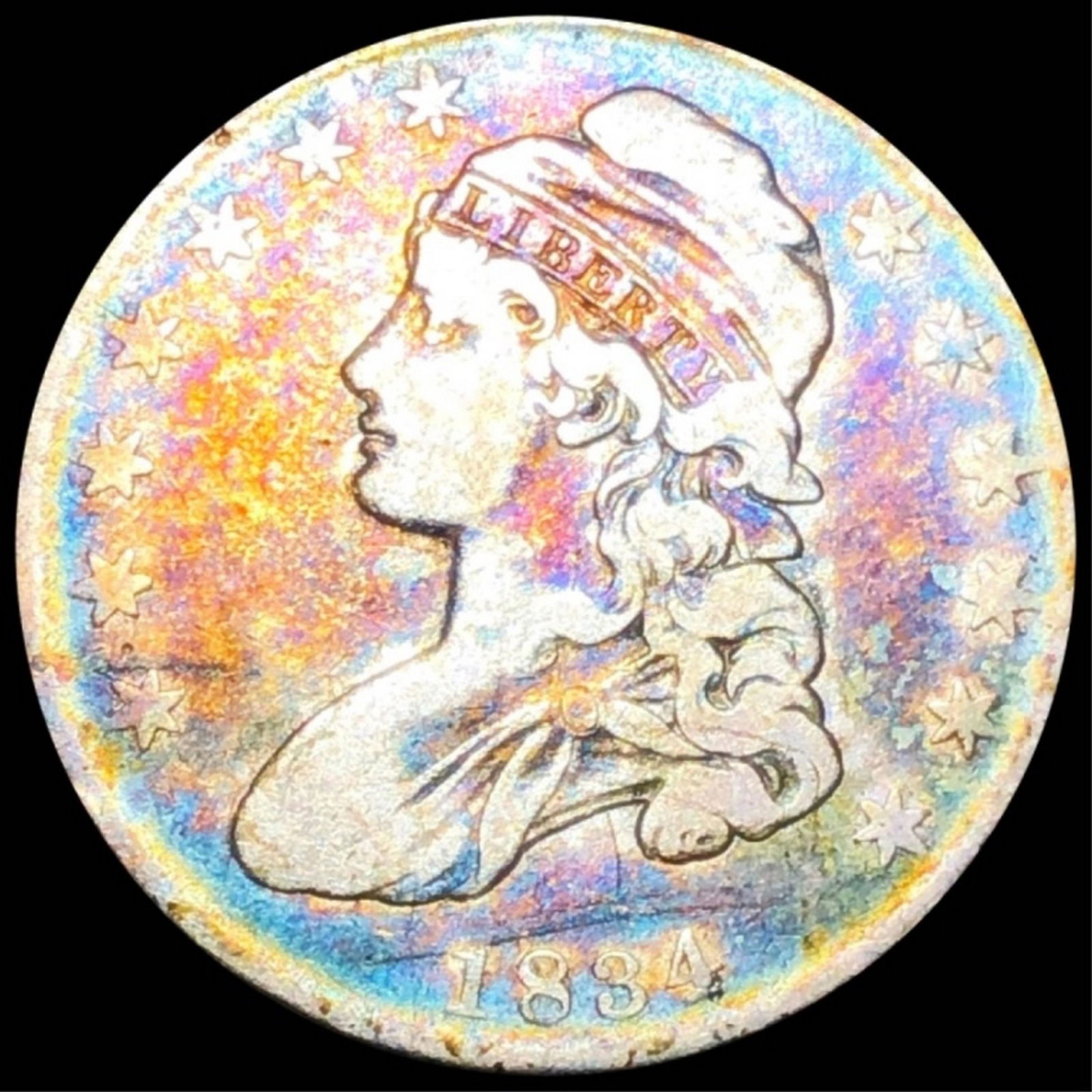 1834 Capped Bust Half Dollar NICELY CIRCULATED (1 of 2)