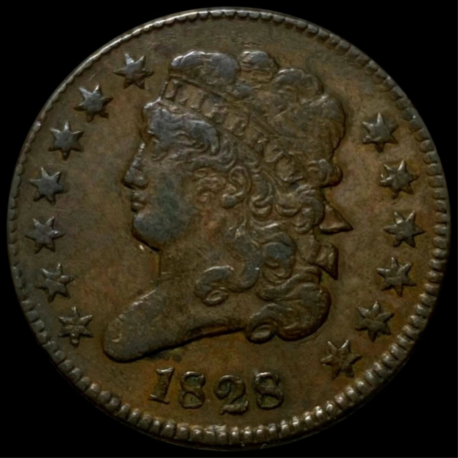 1828 Classic Head Half Cent NEARLY UNCIRCULATED (1 of 2)