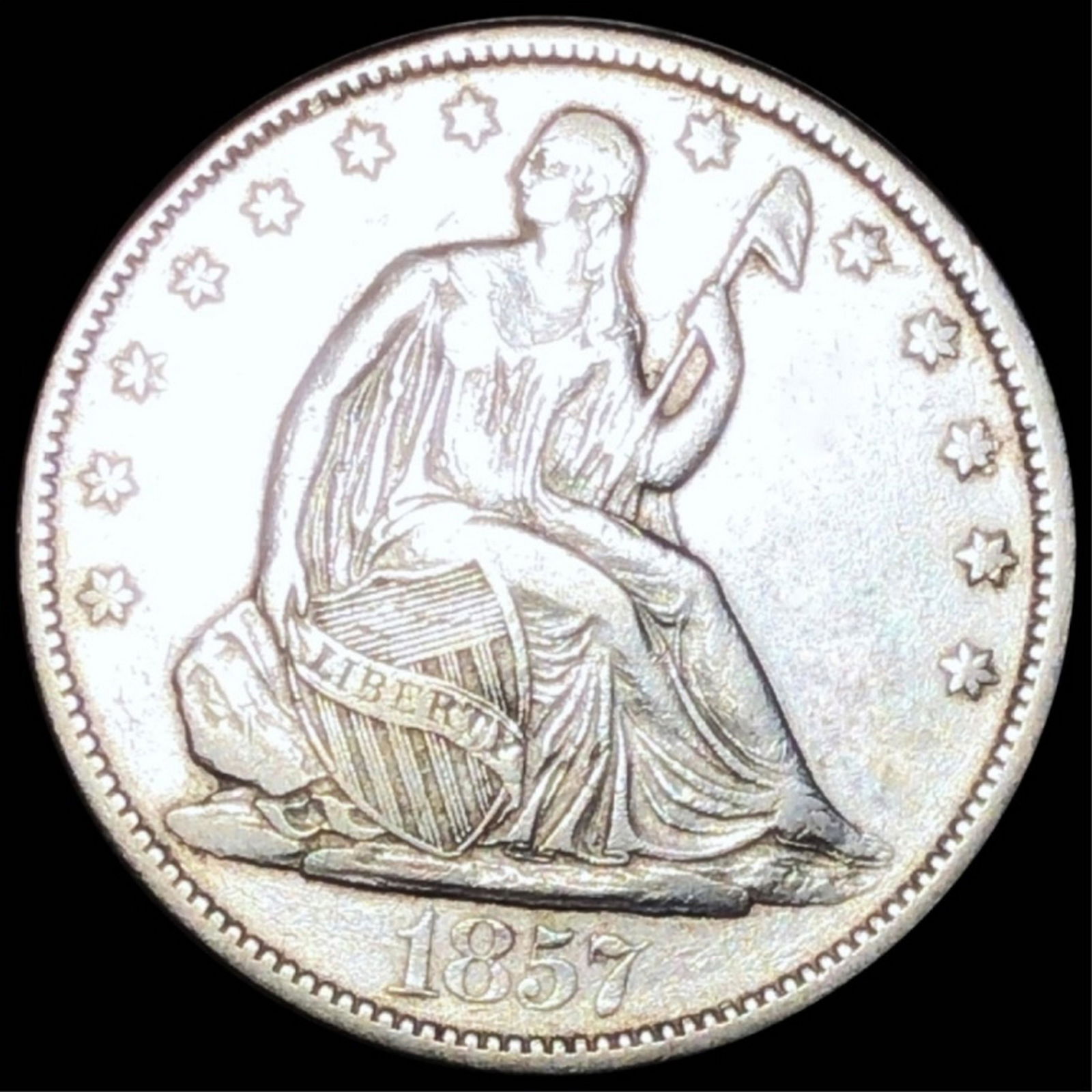 1857 Seated Half Dollar CLOSELY UNCIRCULATED (1 of 2)