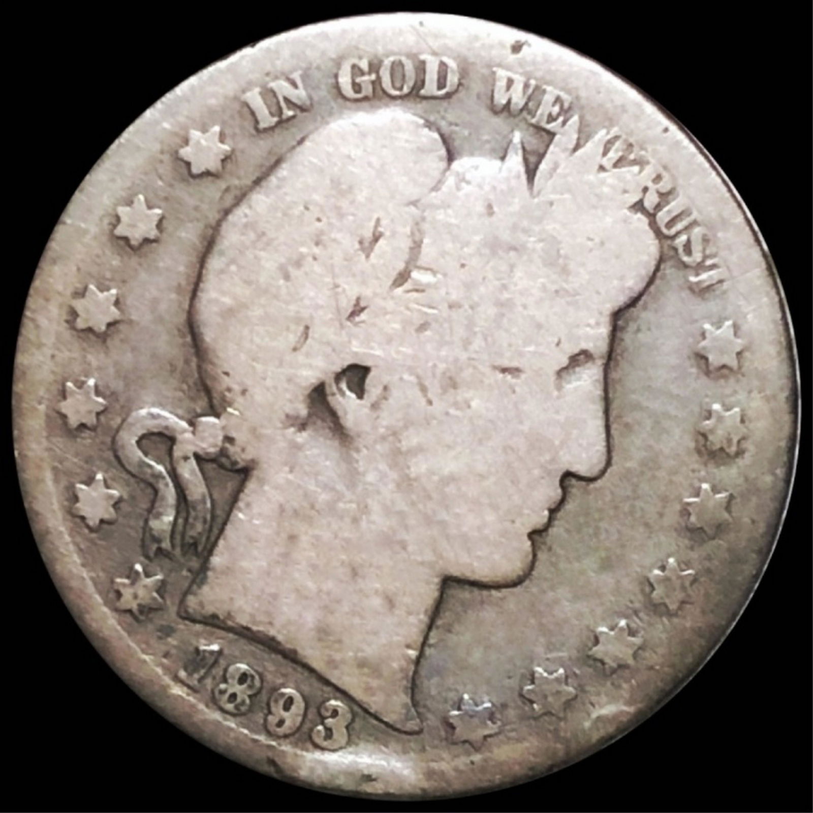 1893-S Barber Half Dollar NICELY CIRCULATED (1 of 2)