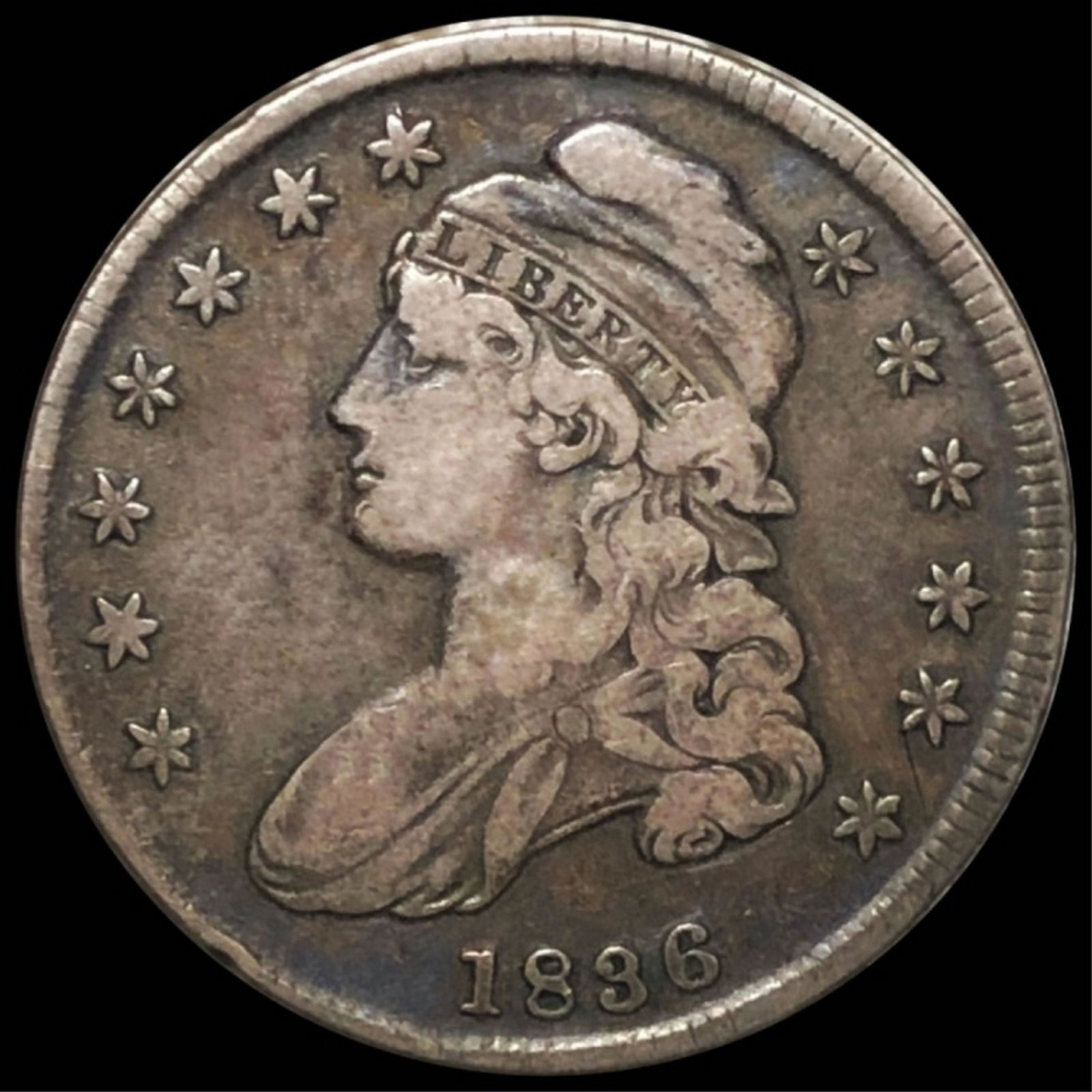 1836 Capped Bust Half Dollar NICELY CIRCULATED (1 of 2)