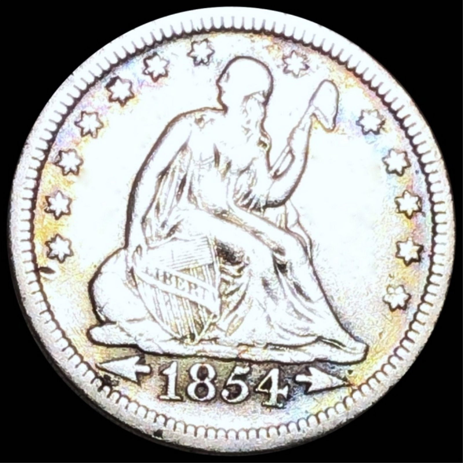 1854 Seated Liberty Quarter LIGHTLY CIRCULATED (1 of 2)