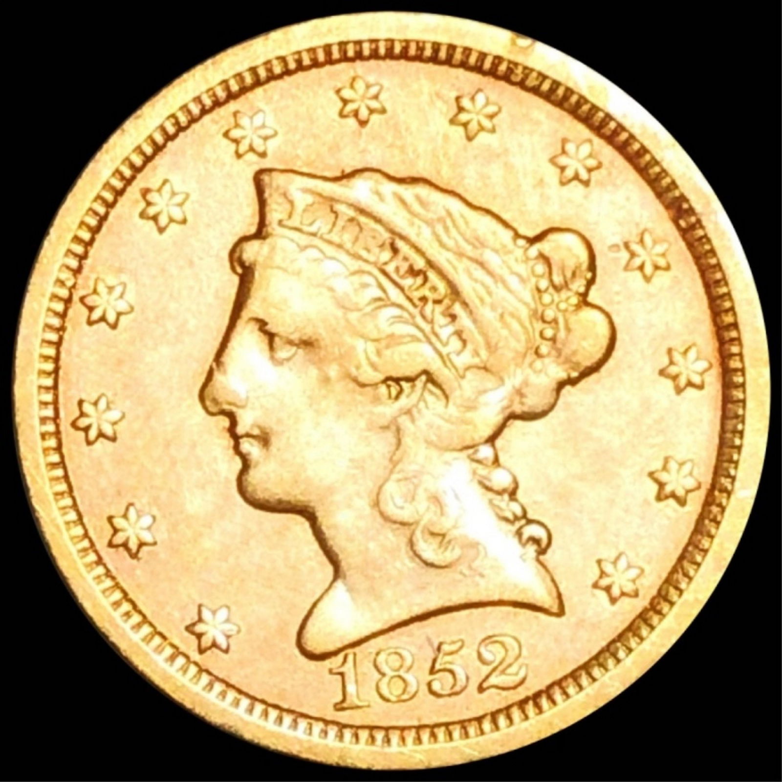 1852 $2.50 Gold Quarter Eagle LIGHTLY CIRCULATED (1 of 2)