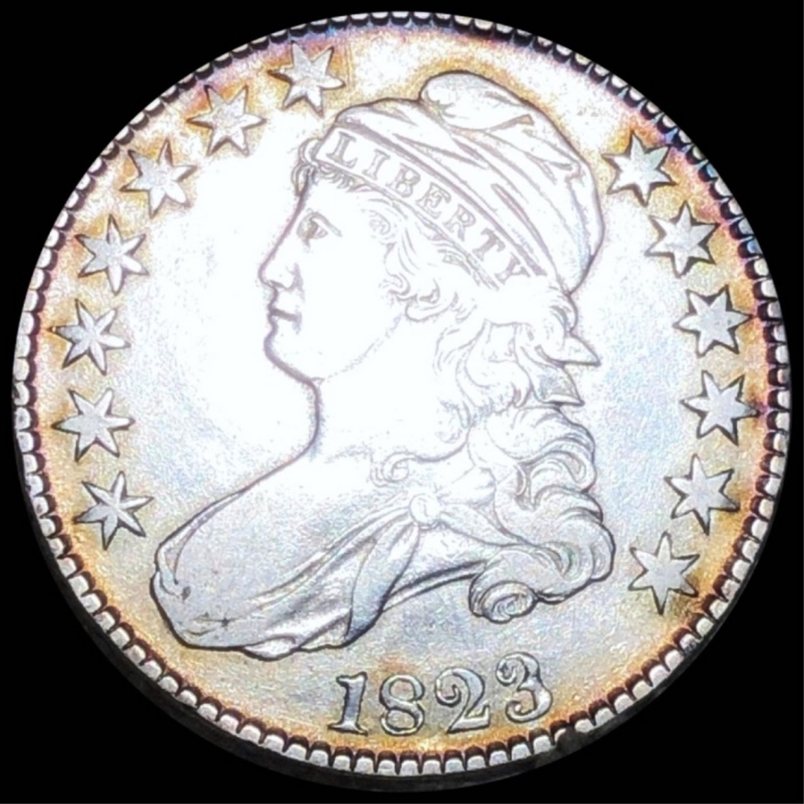 1823 Capped Bust Half Dollar XF (1 of 2)