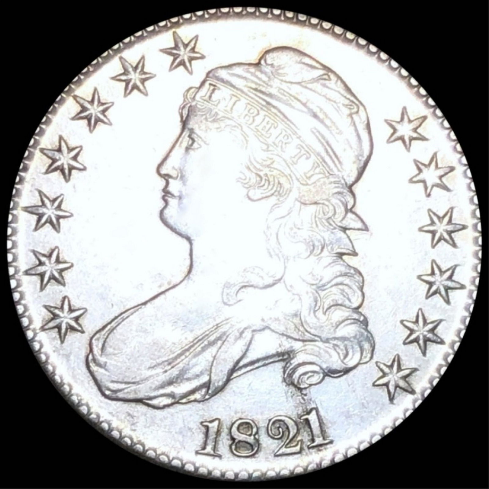 1821 Capped Bust Half Dollar NEARLY UNCIRCULATED (1 of 2)