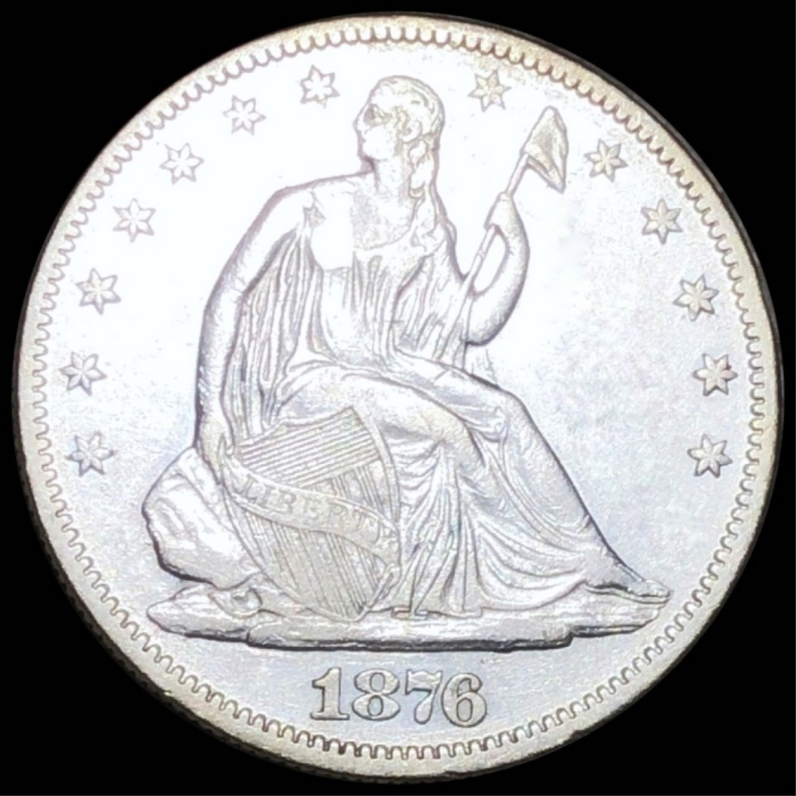 1876 Seated Half Dollar CLOSELY UNCIRCULATED (1 of 2)