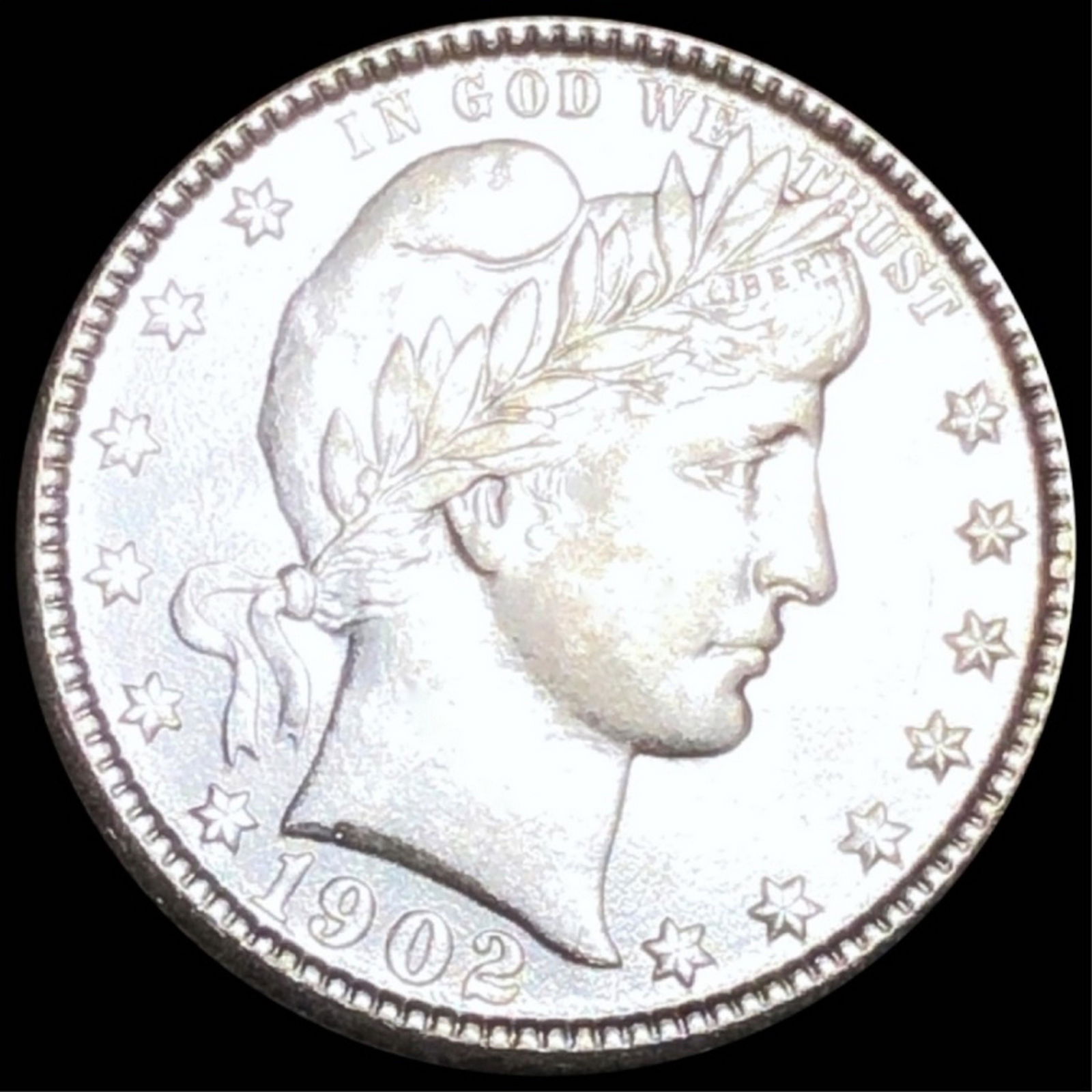 1902 Barber Silver Quarter NEARLY UNCIRCULATED (1 of 2)