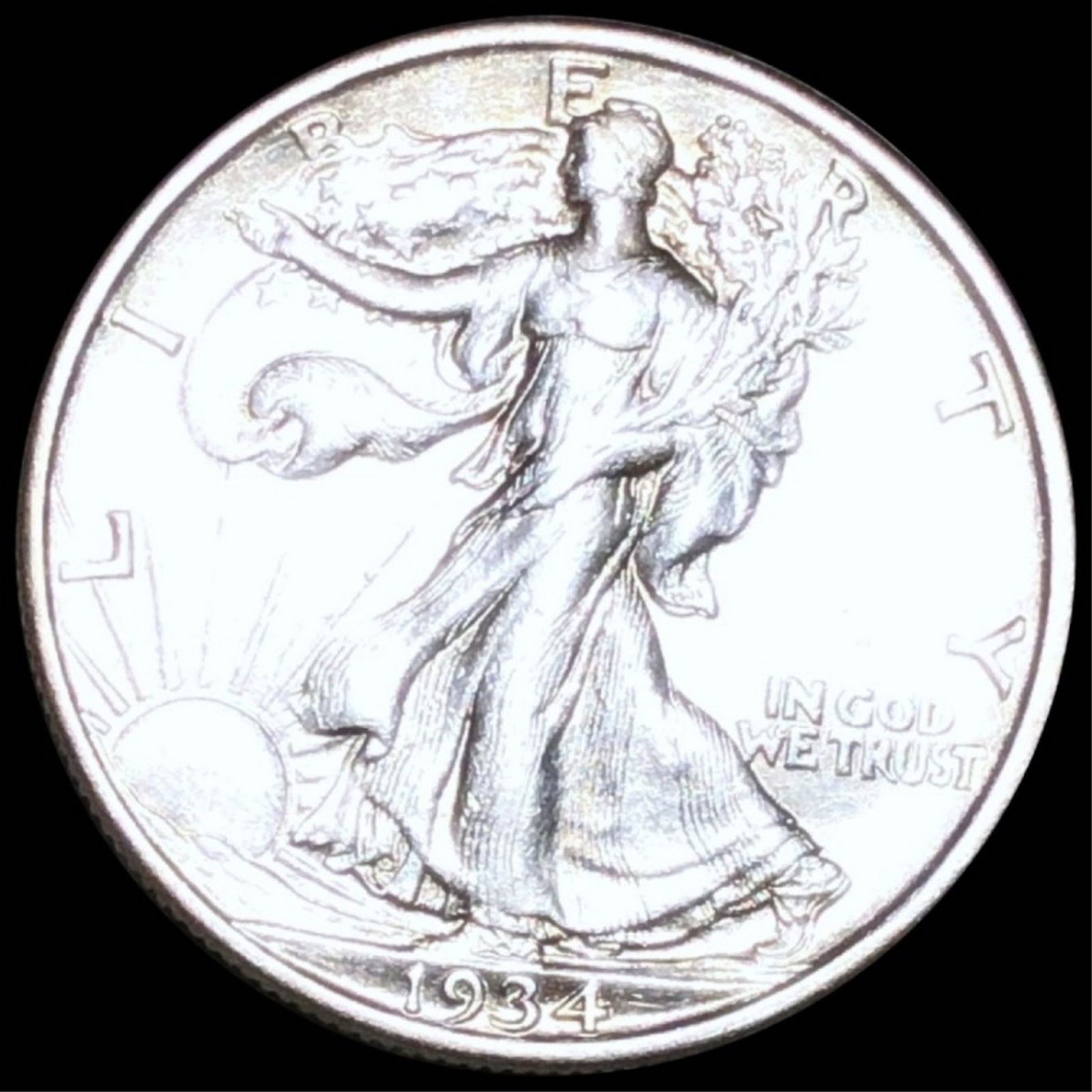 1934-S Walking Half Dollar CLOSELY UNCIRCULATED (1 of 2)