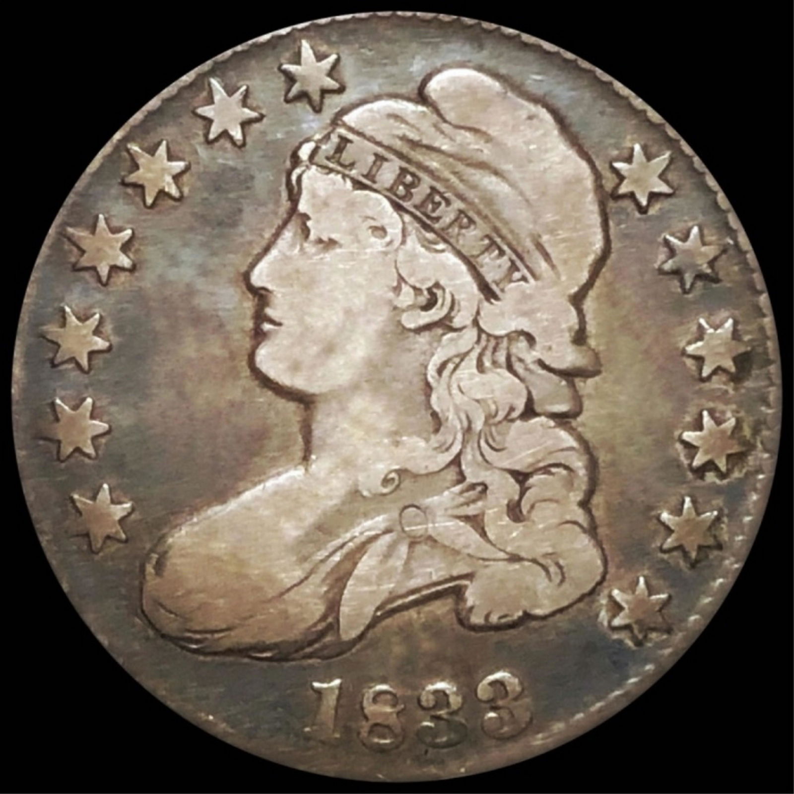 1833 Capped Bust Half Dollar NICELY CIRCULATED (1 of 2)